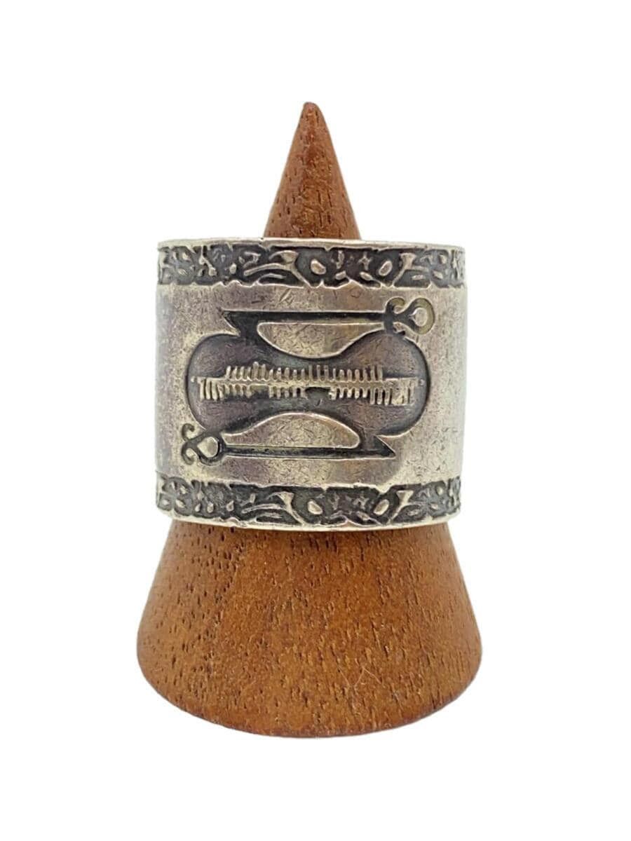 image of Undercover Ss03 Scab Ring in Silver, Men's