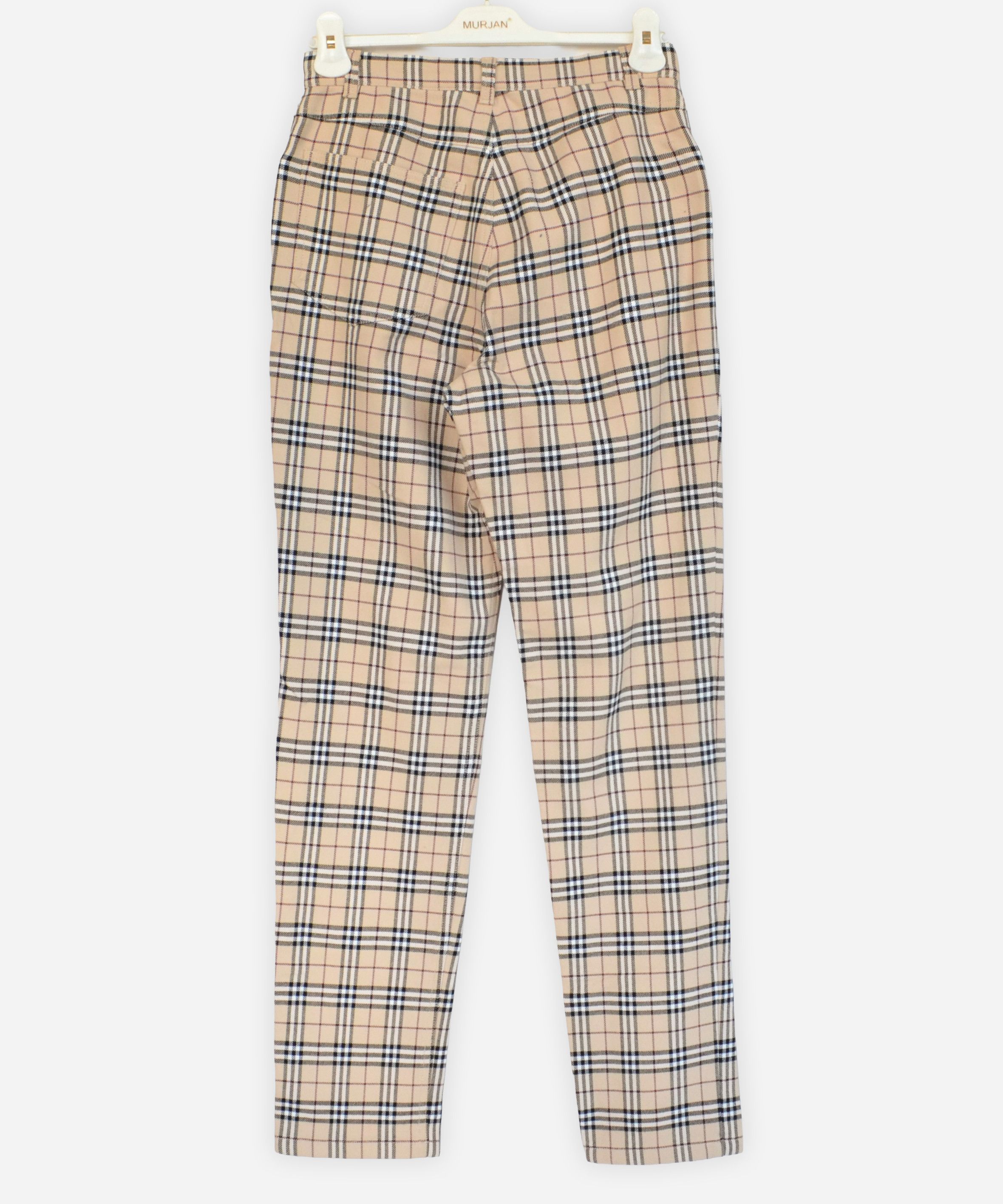 Burberry BURBERRY Pants Nova Check Trousers Beige Cotton White Size 28" / US 6 / IT 42 - 3 Thumbnail