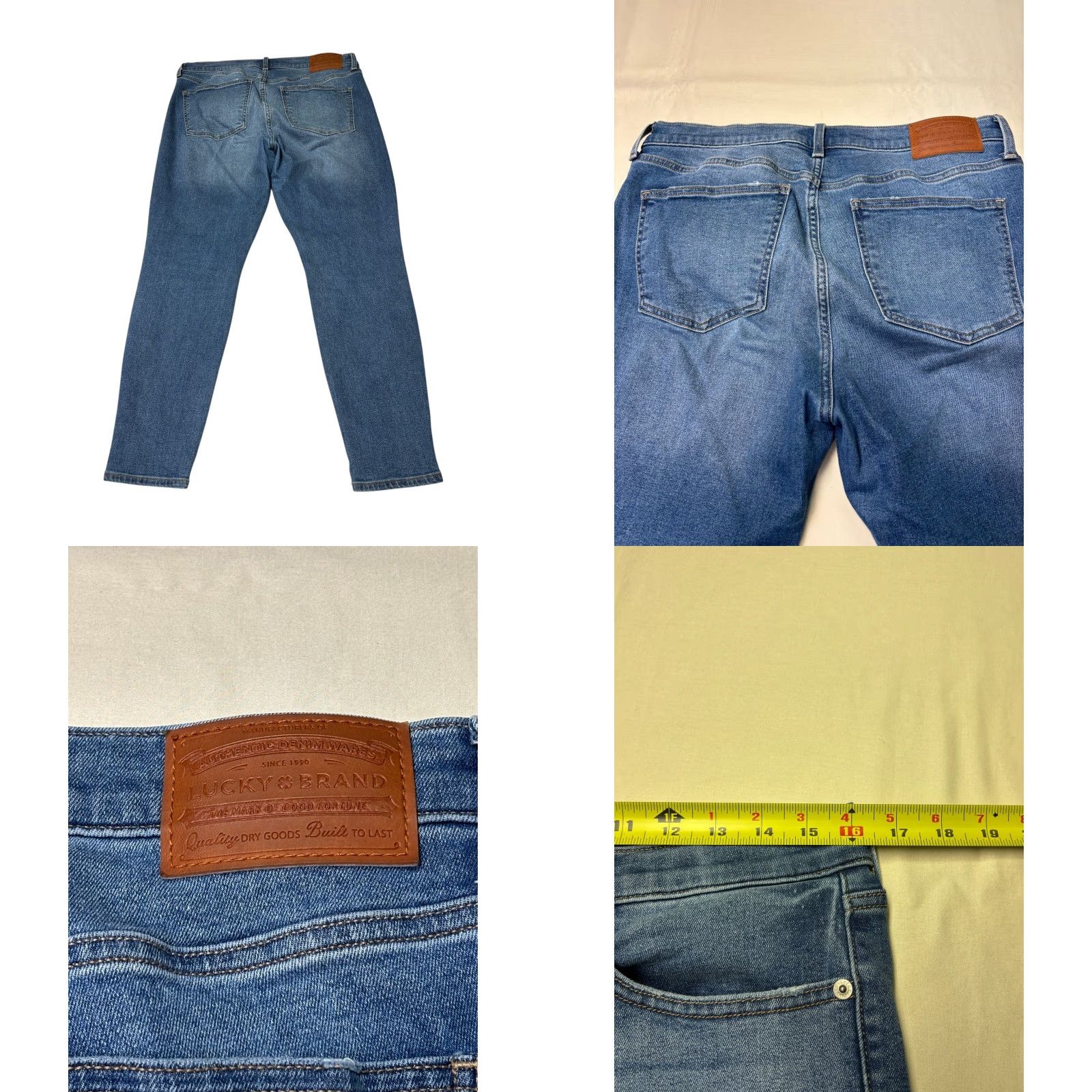 Lucky Brand Lucky Brand Ava Mid Rise Skinny Jeans Womens 14/32 L26 A Medium Wash Denim Size 24" / US 00 / IT 34 - 8 Thumbnail