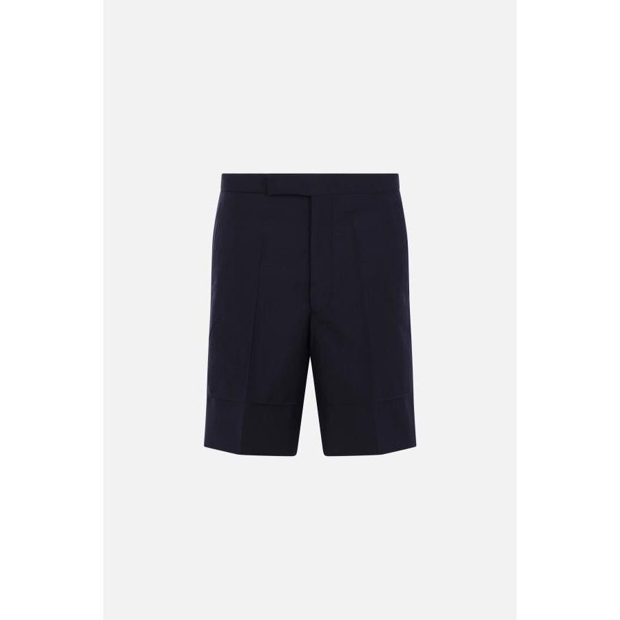 Prada PRADA Blue Mohair Wool Shorts New & Authentic (Men's size:US Size US 34 / EU 50 - 1 Thumbnail