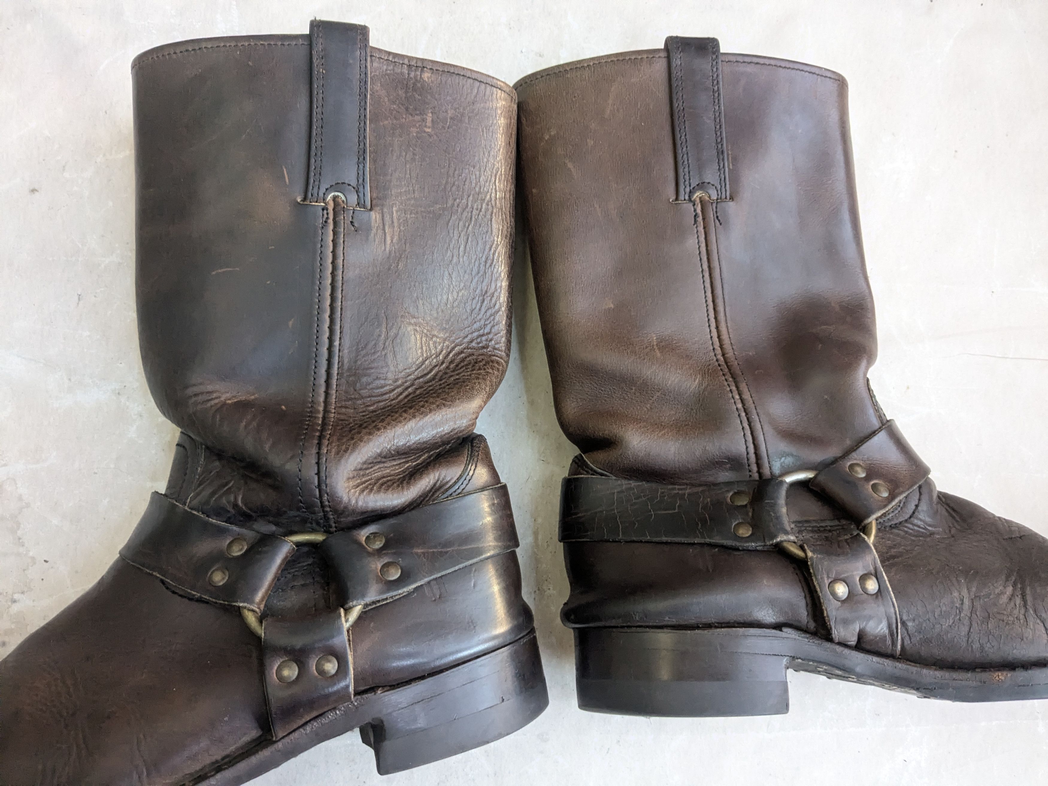 Frye Frye Harness Boots Brown 11.5 M Leather Buckle Size US 11.5 / EU 44-45 - 10 Thumbnail