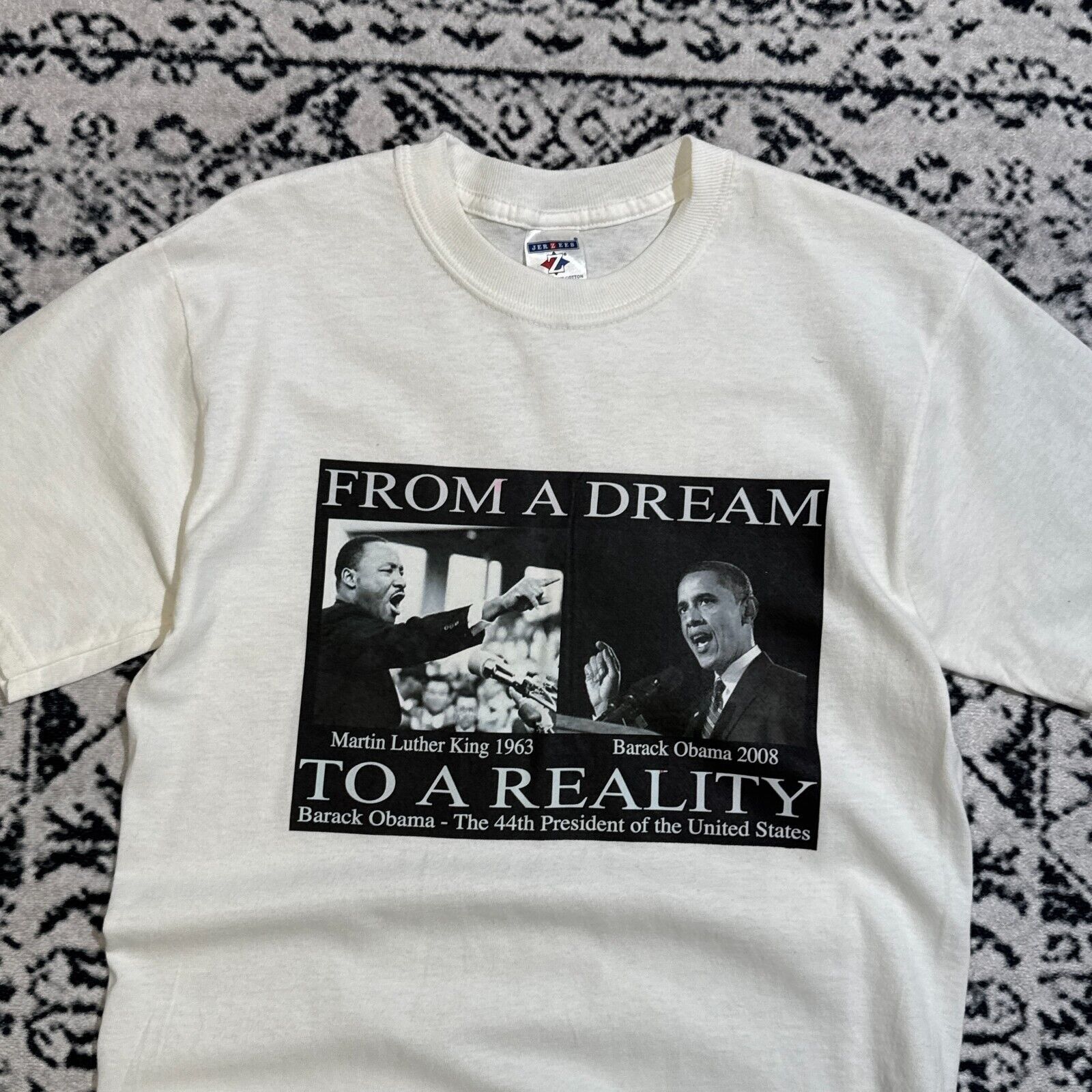 Vintage Vintage White Cotton T-Shirt Size S Martin Luther King Obama Size US S / EU 44-46 / 1 - 4 Thumbnail