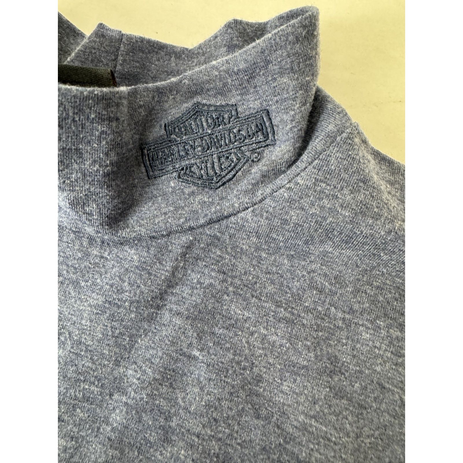 Harley Davidson Harley-Davidson Blue Long Sleeve Turtleneck Biker Logo Large Size L / US 10 / IT 46 - 5 Thumbnail