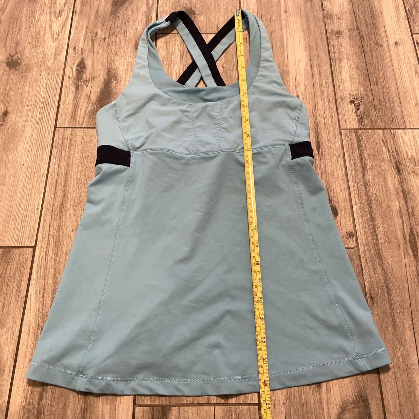 Lululemon Lululemon Tank Top Women's Small Stuff Your Bra Tank II Blue Moon Inkwell Crossover Sleeveless Racerback Knit Cotton Blend Athletic Fit Size S / US 4 / IT 40 - 4 Thumbnail
