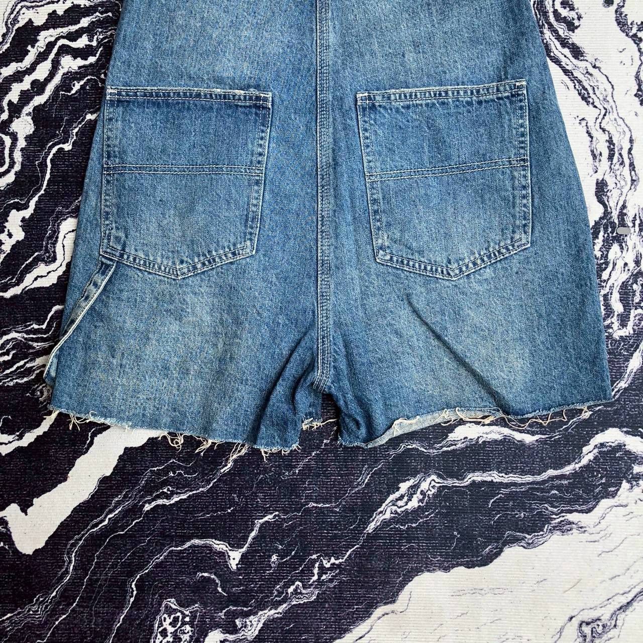 R13 R13 Distressed Denim Shorts Overalls Size 30" / US 8 / IT 44 - 6 Thumbnail