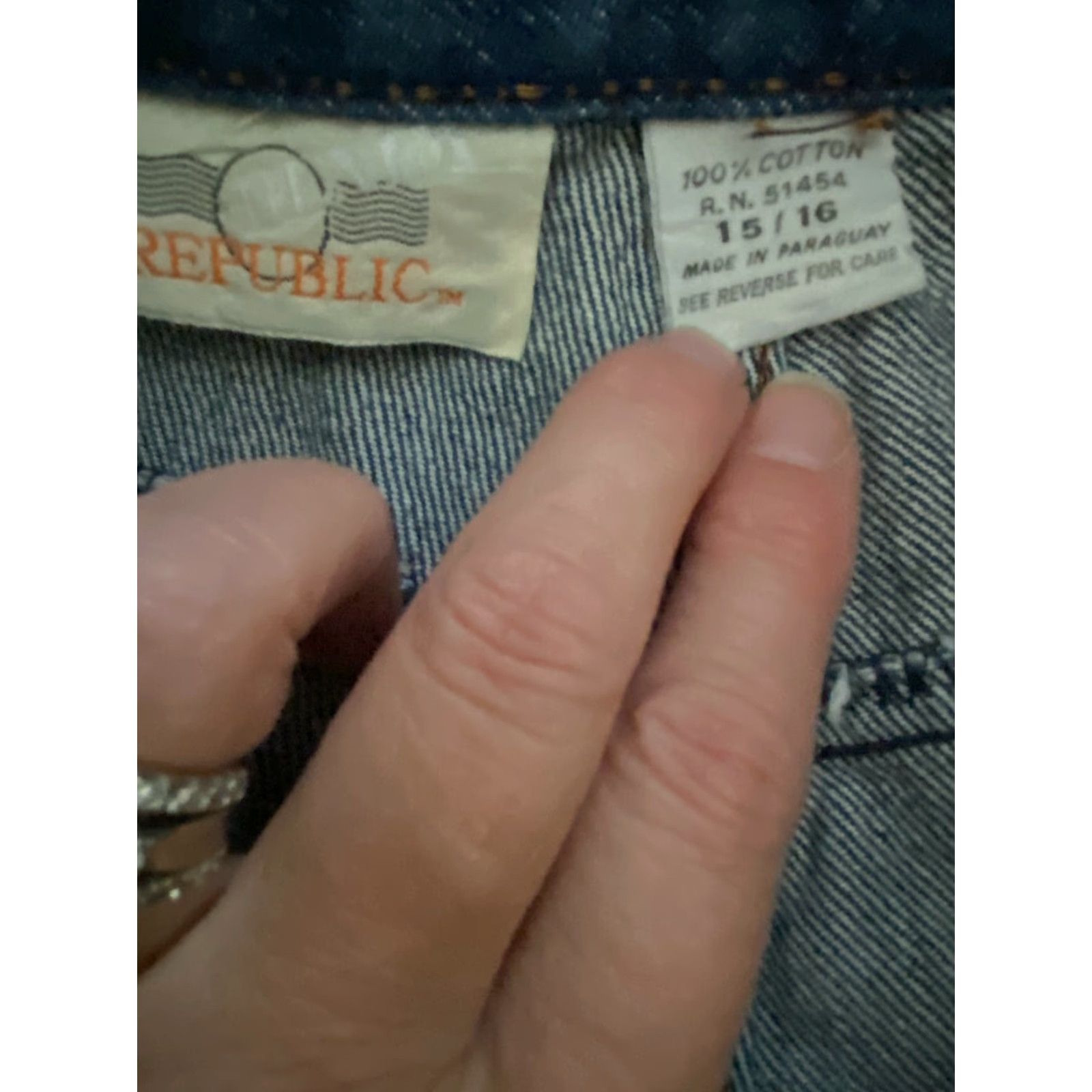 Vintage VINTAGE Denim Republic High Rise Waist Jeans Sz 15/16 Mom Tapered Blue Denim Republic Jeans Women Regular 15/16 Vtg Size 36" / US 14 / IT 50 - 4 Thumbnail