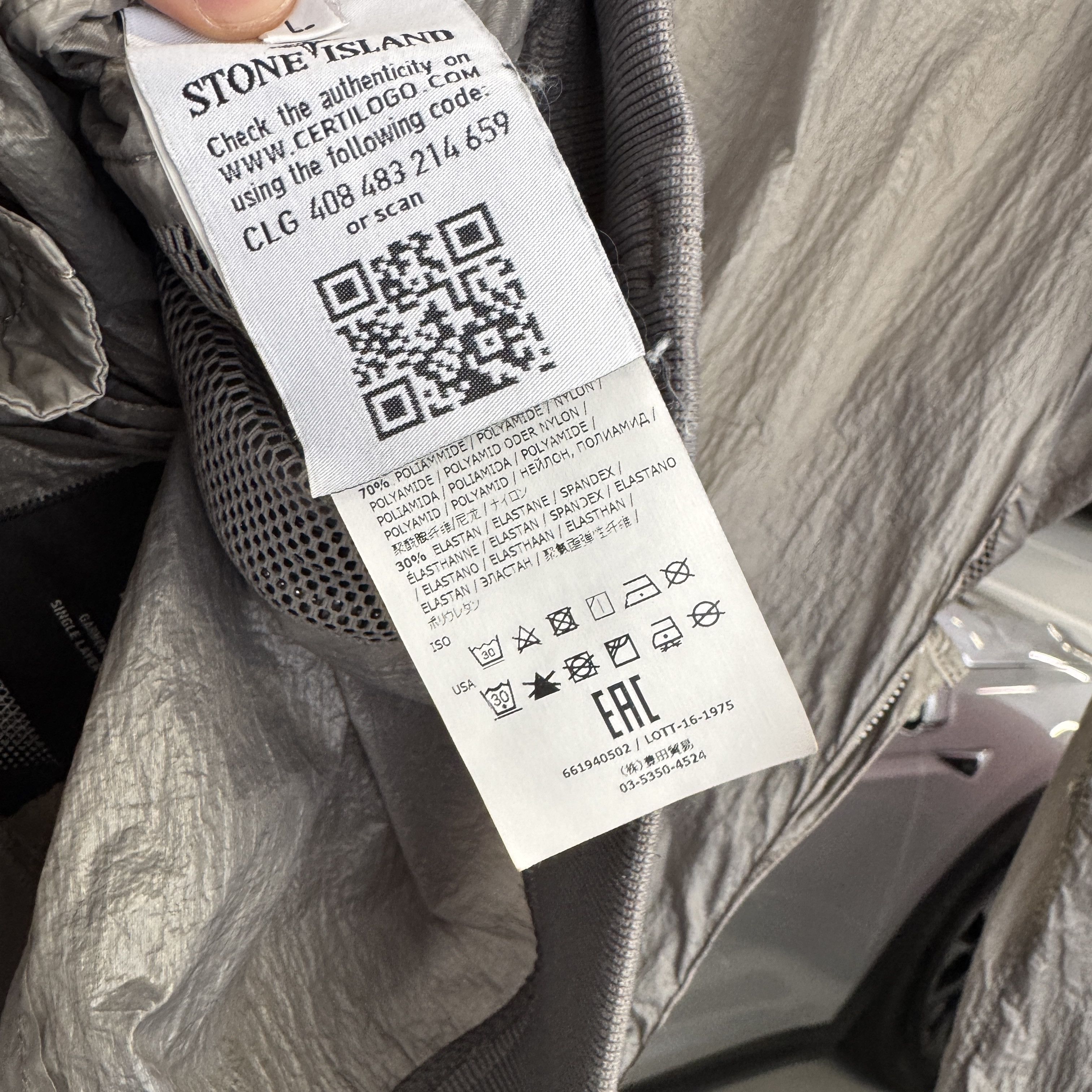 Stone Island Shadow Project Stone Island Shadow Project Lucid Grey Bomber Jacket Size L Size US L / EU 52-54 / 3 - 13 Thumbnail