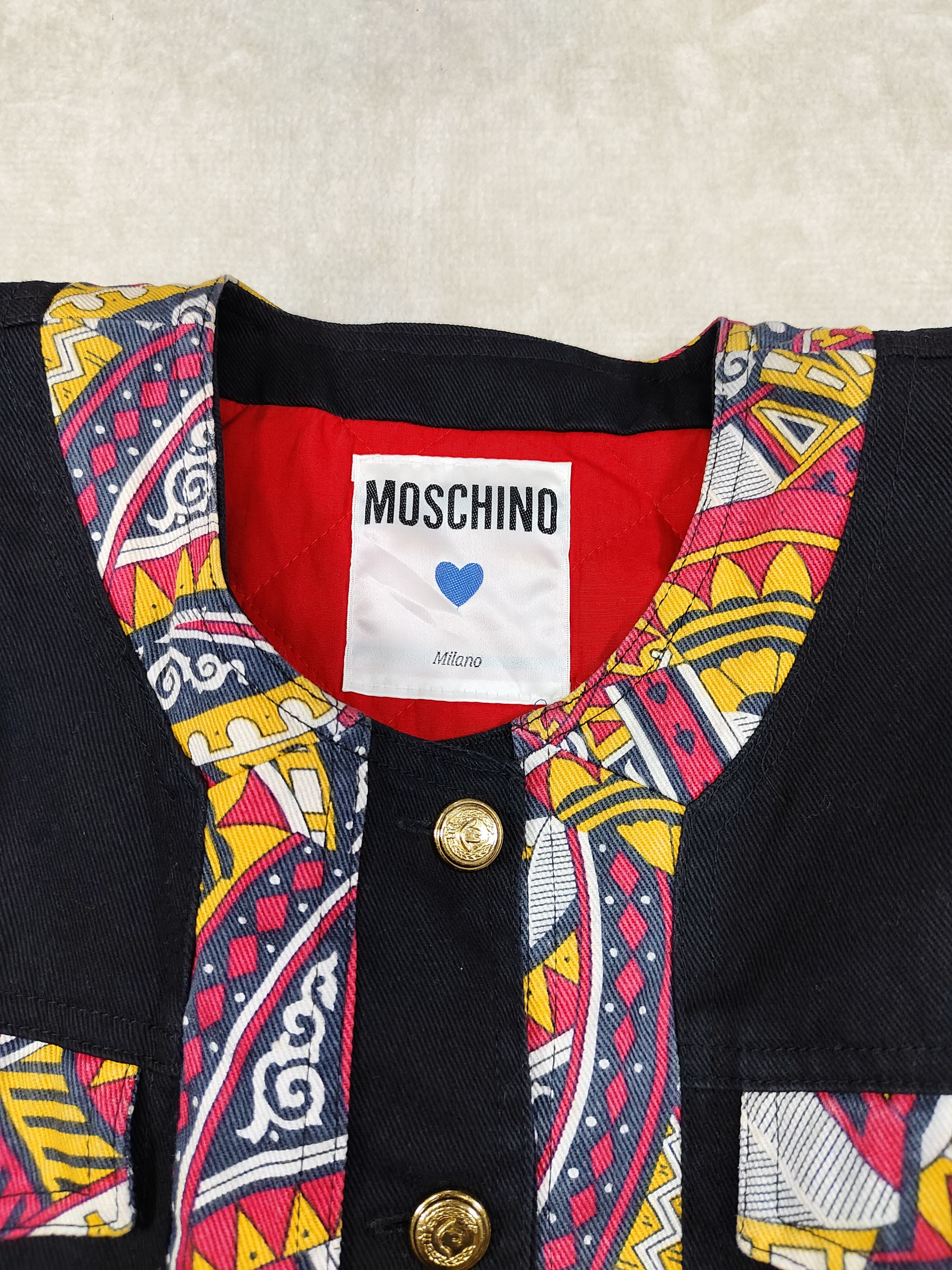Moschino 90s Moschino- Archive Baroque Trim Graphic Cropped Jacket Size L / US 10 / IT 46 - 10 Thumbnail