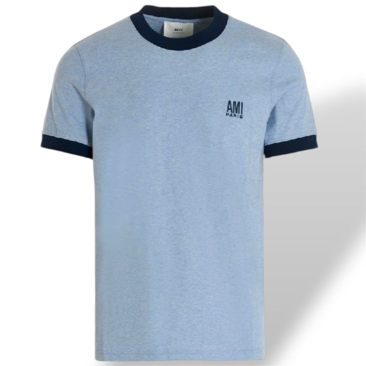 AMI AMI PARIS BY ALEXANDRE MATTIUSSI MENS SOLID BLUE T SHIRT Size US S / EU 44-46 / 1 - 1 Thumbnail