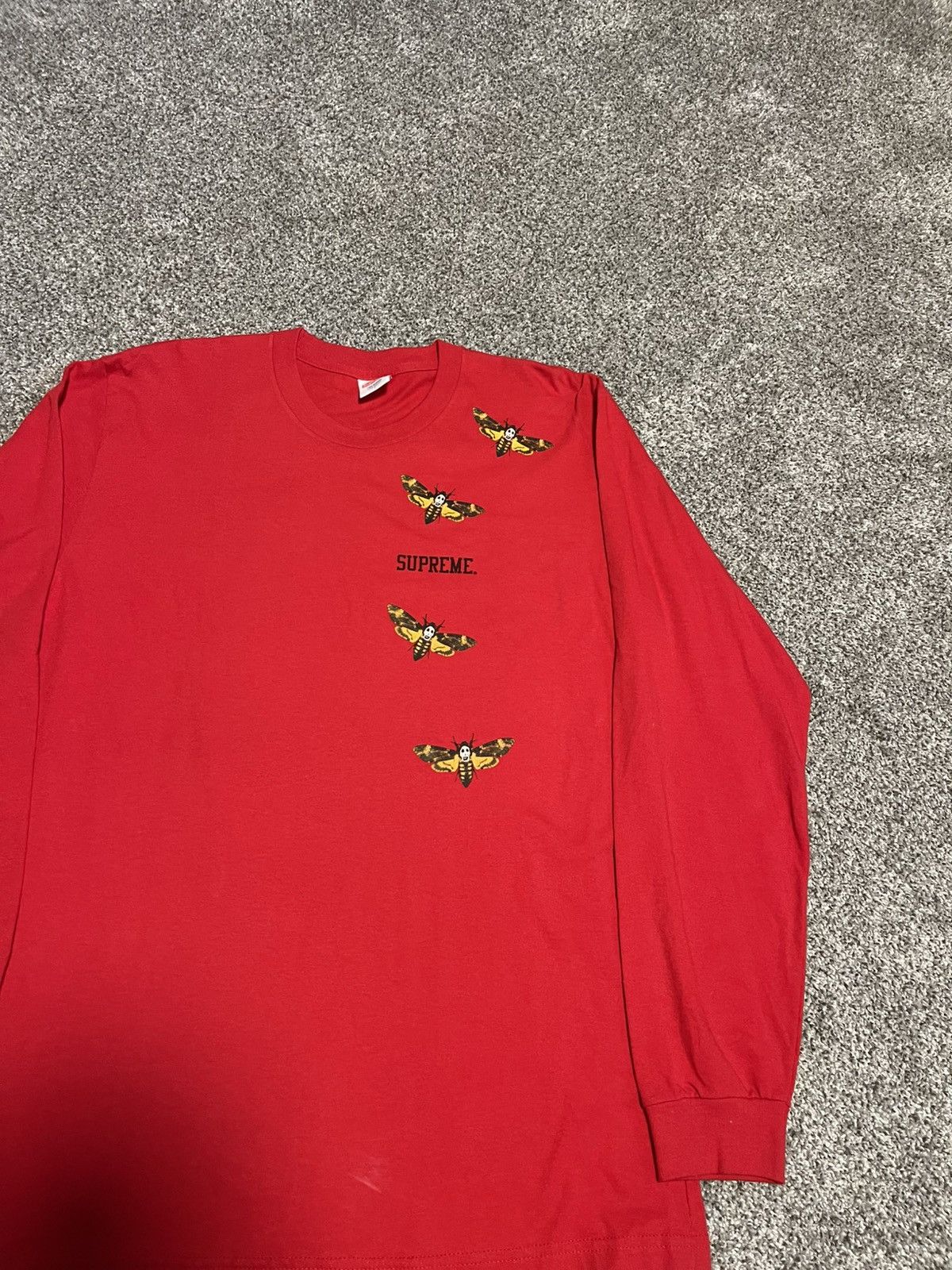 Supreme Supreme Moth L/S Tee Red SS15 Size US L / EU 52-54 / 3 - 3 Thumbnail