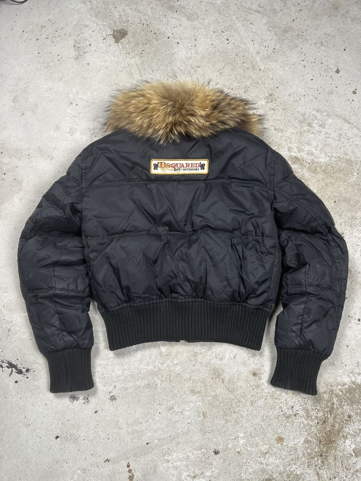 Dsquared2 2000s Dsquared2 Racoon Fur Down Puffer Bomber Jacket Crop Size M / US 6-8 / IT 42-44 - 2 Thumbnail