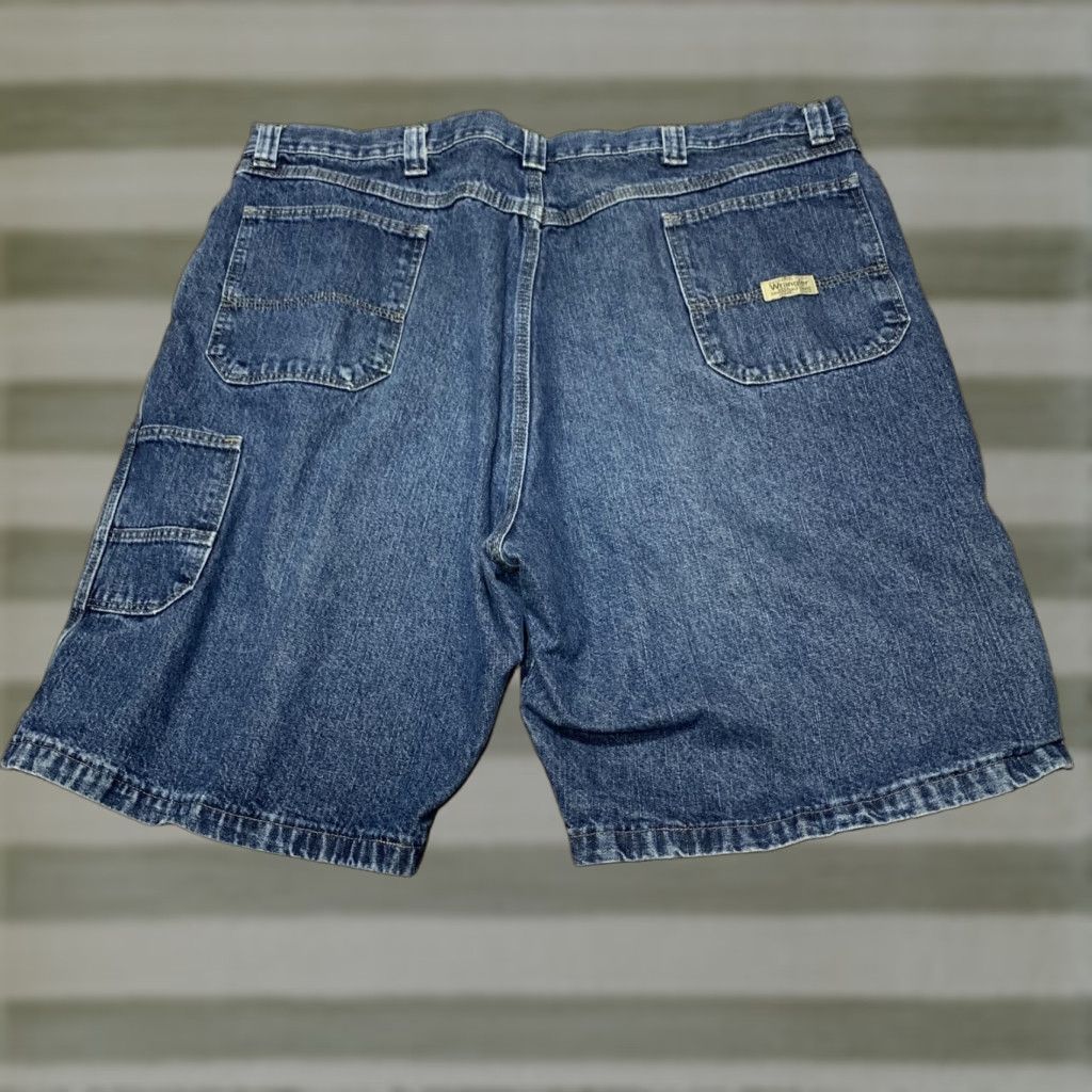 Wrangler VINTAGE Wrangler Carpenter Shorts Blue Jean Mens Size 42 Denim Work Cargo Hero Hammer Size US 42 / EU 58 - 1 Thumbnail