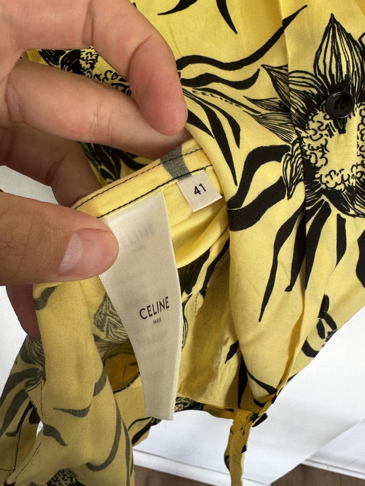 Celine Sunflower Camp Viscose Shirt Size US L / EU 52-54 / 3 - 3 Thumbnail
