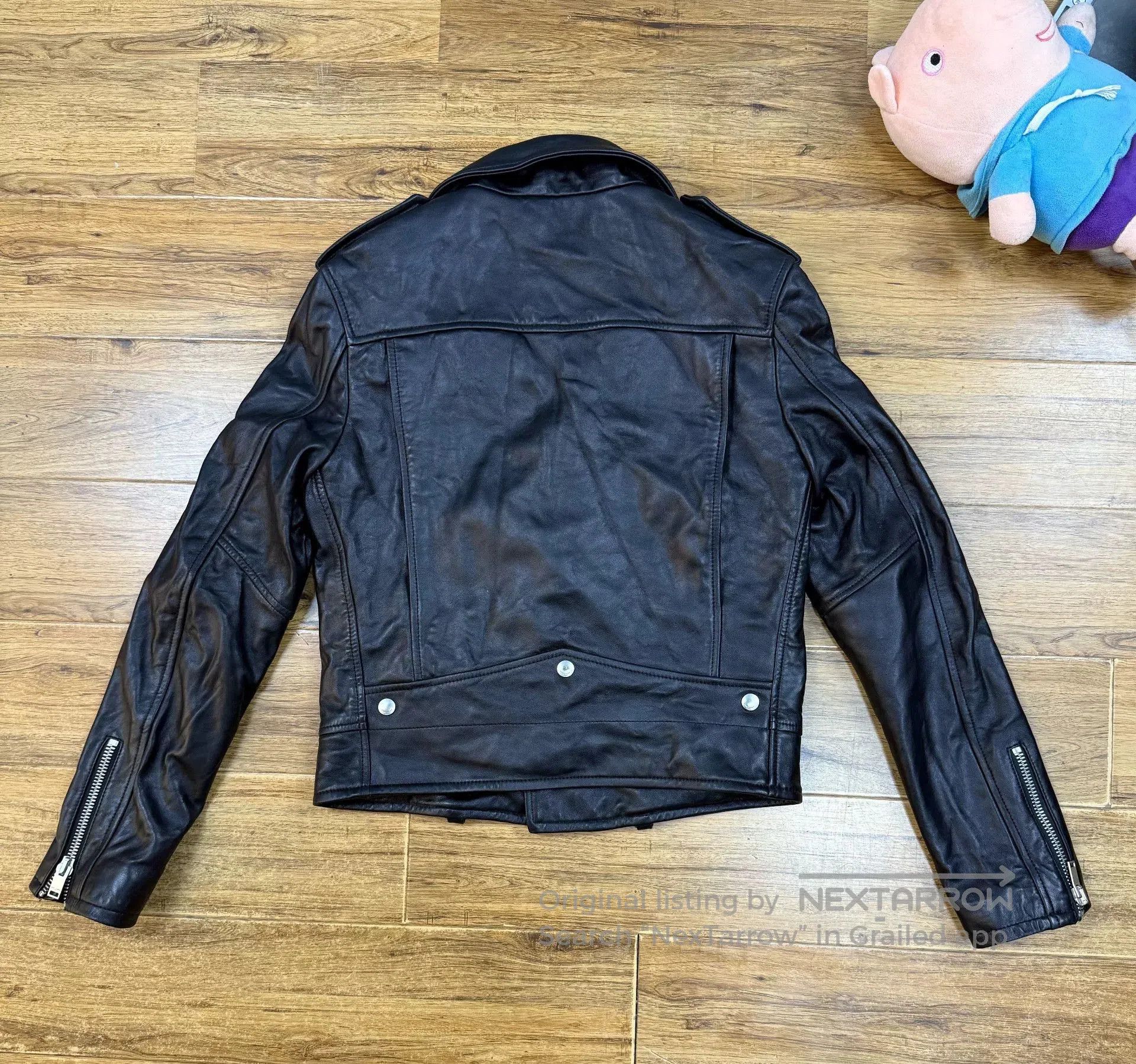 Yves Saint Laurent Saint Laurent Women’s Leather Biker Jacket. Size L / US 10 / IT 46 - 2 Thumbnail