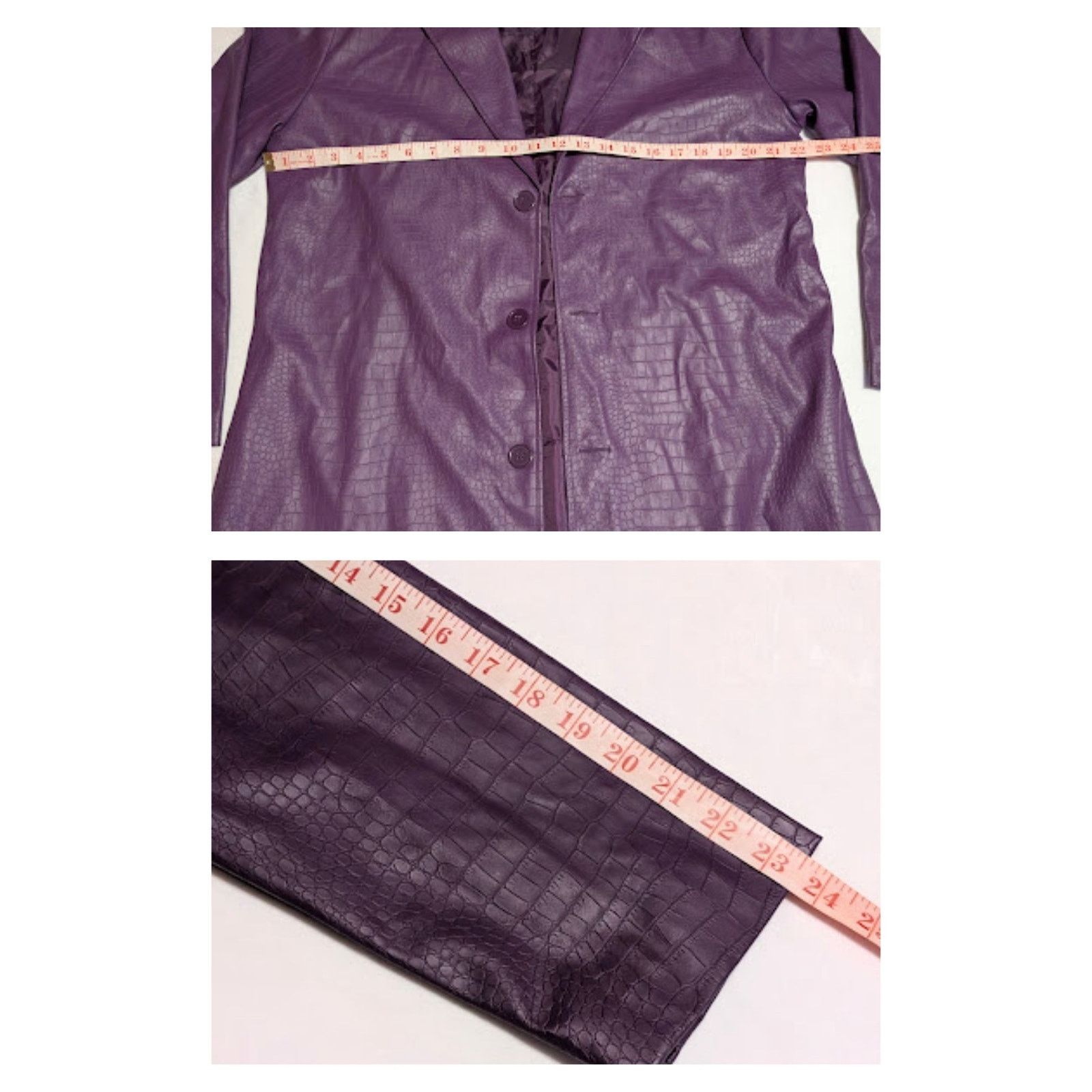 Unknown London Suicide Squad Joker Purple Faux Leather Coat Men's L USED Size US L / EU 52-54 / 3 - 8 Thumbnail