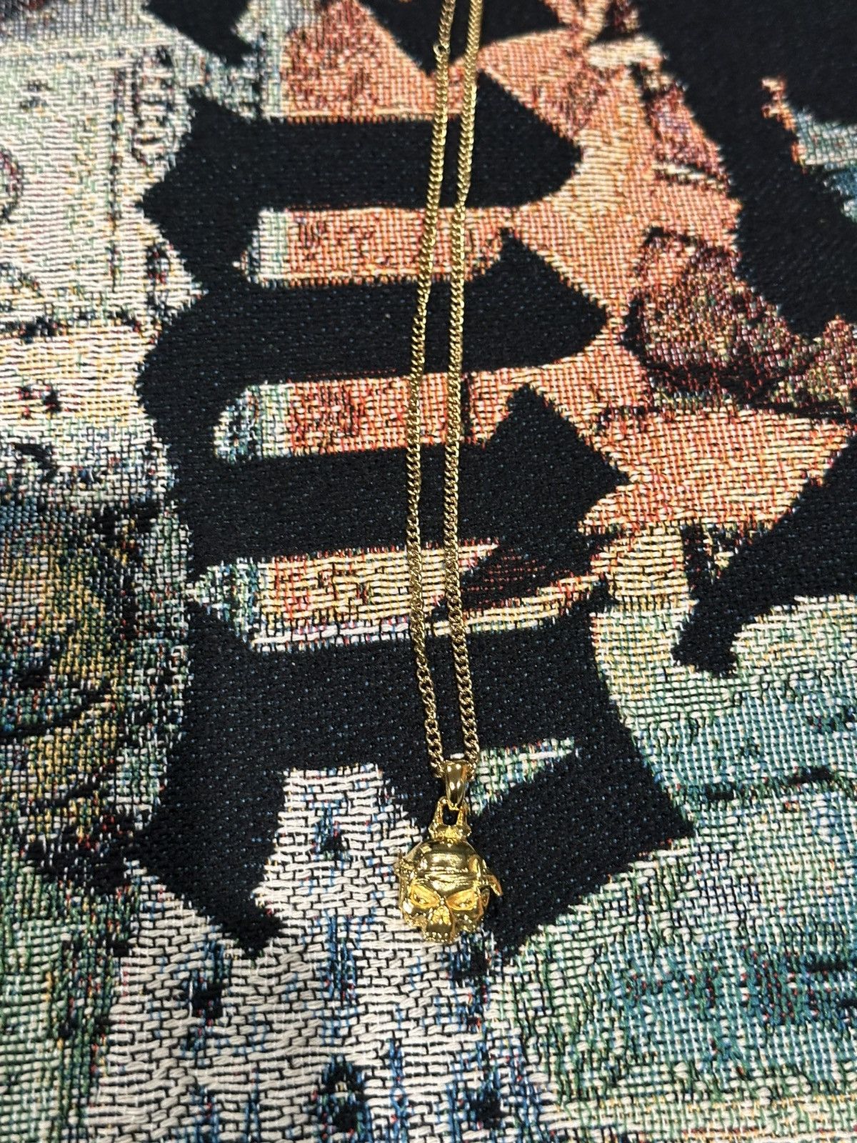 G59 Records × STAFF WORKFORCE G59 Gold Skull Pendant Size ONE SIZE - 3 Thumbnail