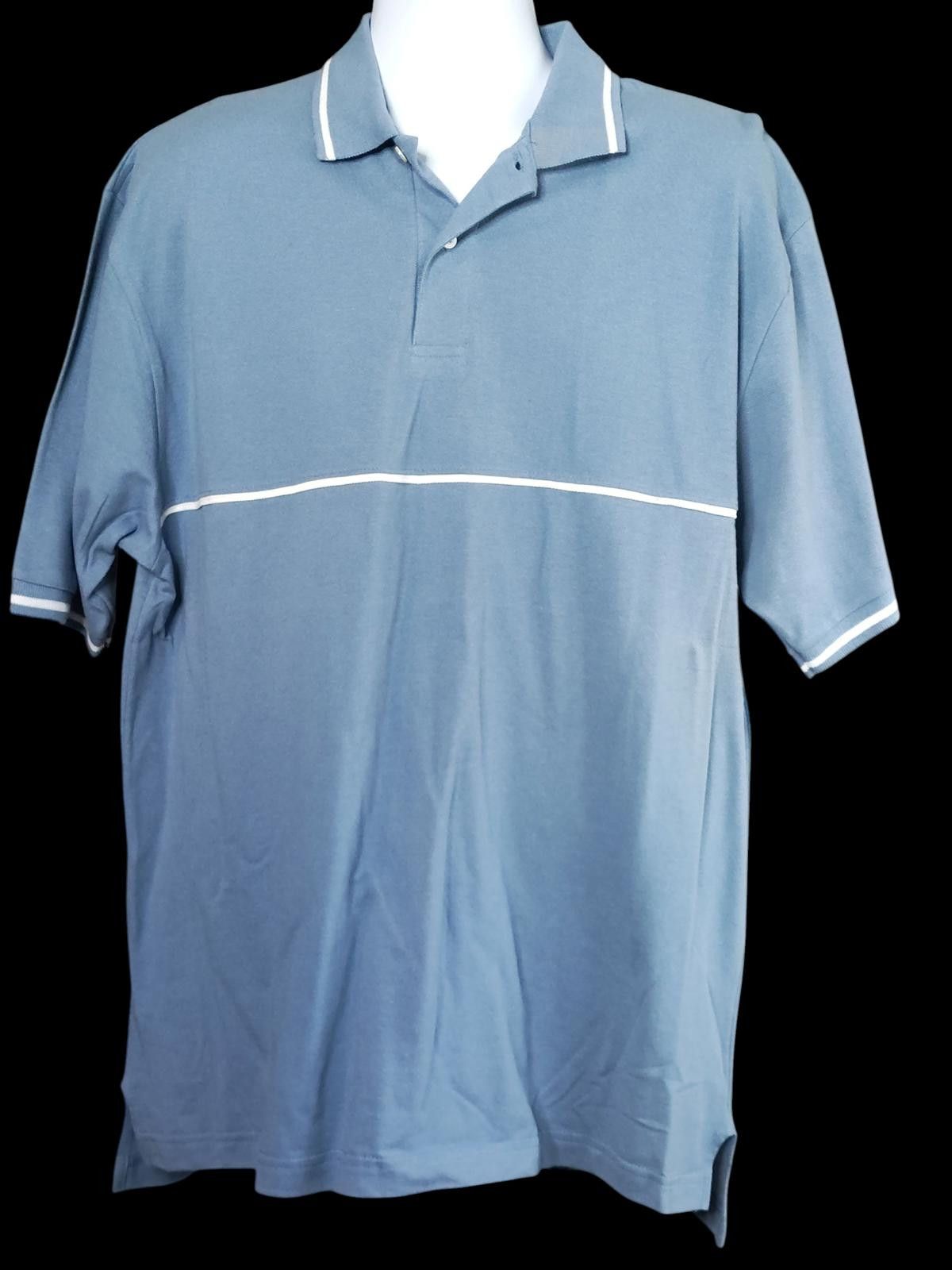 CNCPTS Concepts Men's Blue Short Sleeve Polo Shirt w/White Piping Size US XL / EU 56 / 4 - 3 Thumbnail
