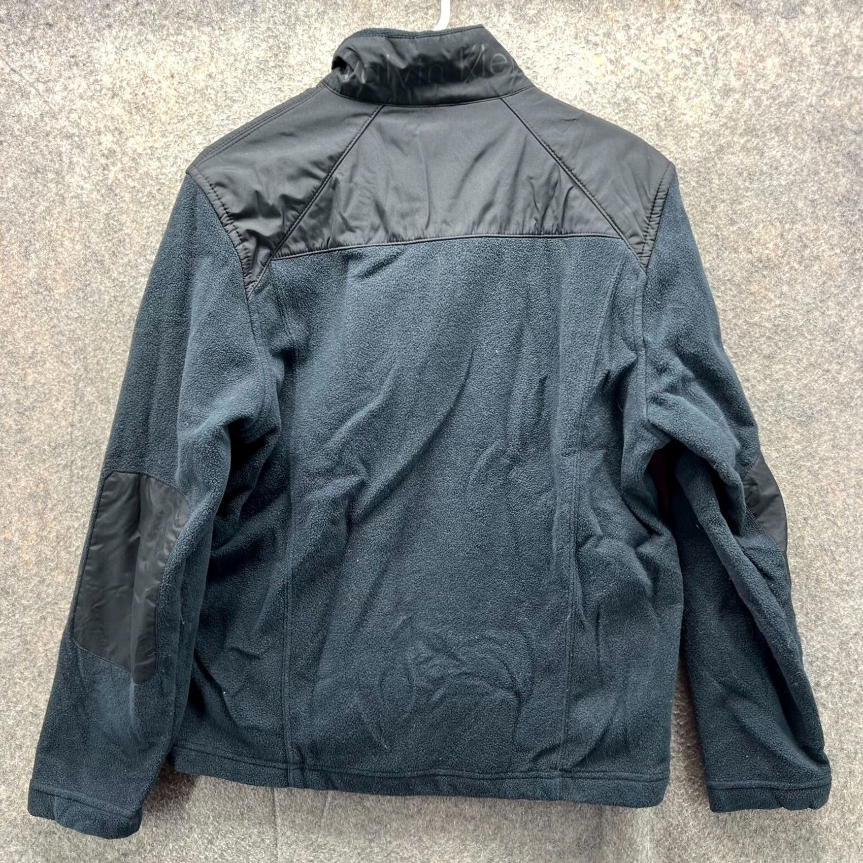 Calvin Klein VINTAGE Calvin Klein Jacket Mens Small Black Full Zip Tech Fleece Polyester Bomber VTG Size US S / EU 44-46 / 1 - 2 Thumbnail