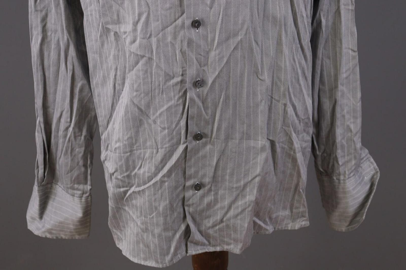 Eton Vintage Eton Gray Striped Long Sleeve Button Down Shirt Size US M / EU 48-50 / 2 - 2 Thumbnail