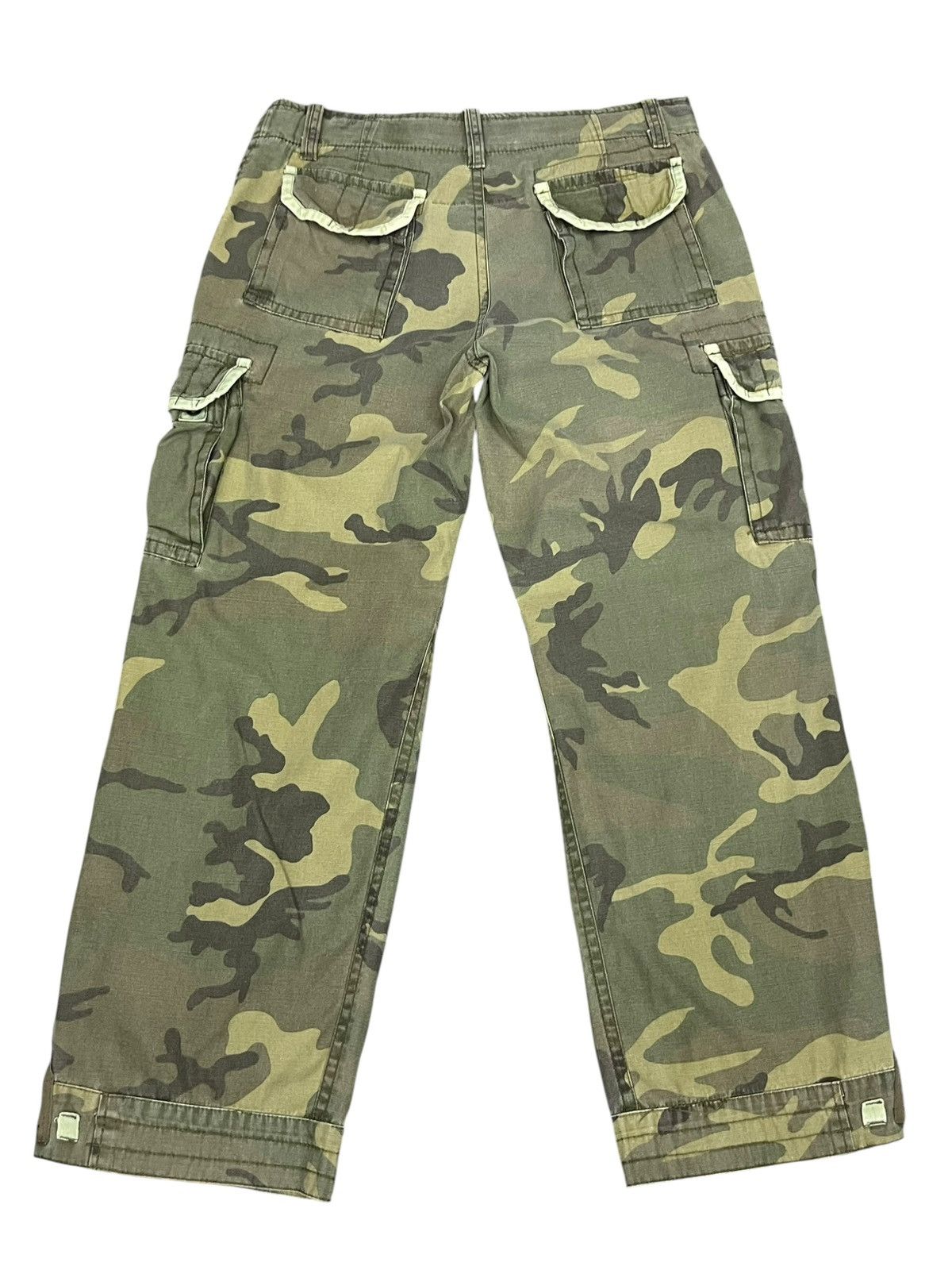 Abercrombie & Fitch 💥Vintage Y2K A&F Military Camo Zip Leg Baggy Cargo Pants Size US 34 / EU 50 - 6 Thumbnail