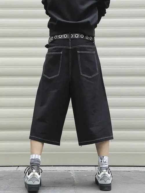 Jean VINTAGE Y2K DRIP denim shorts jorts Size US 34 / EU 50 - 4 Thumbnail