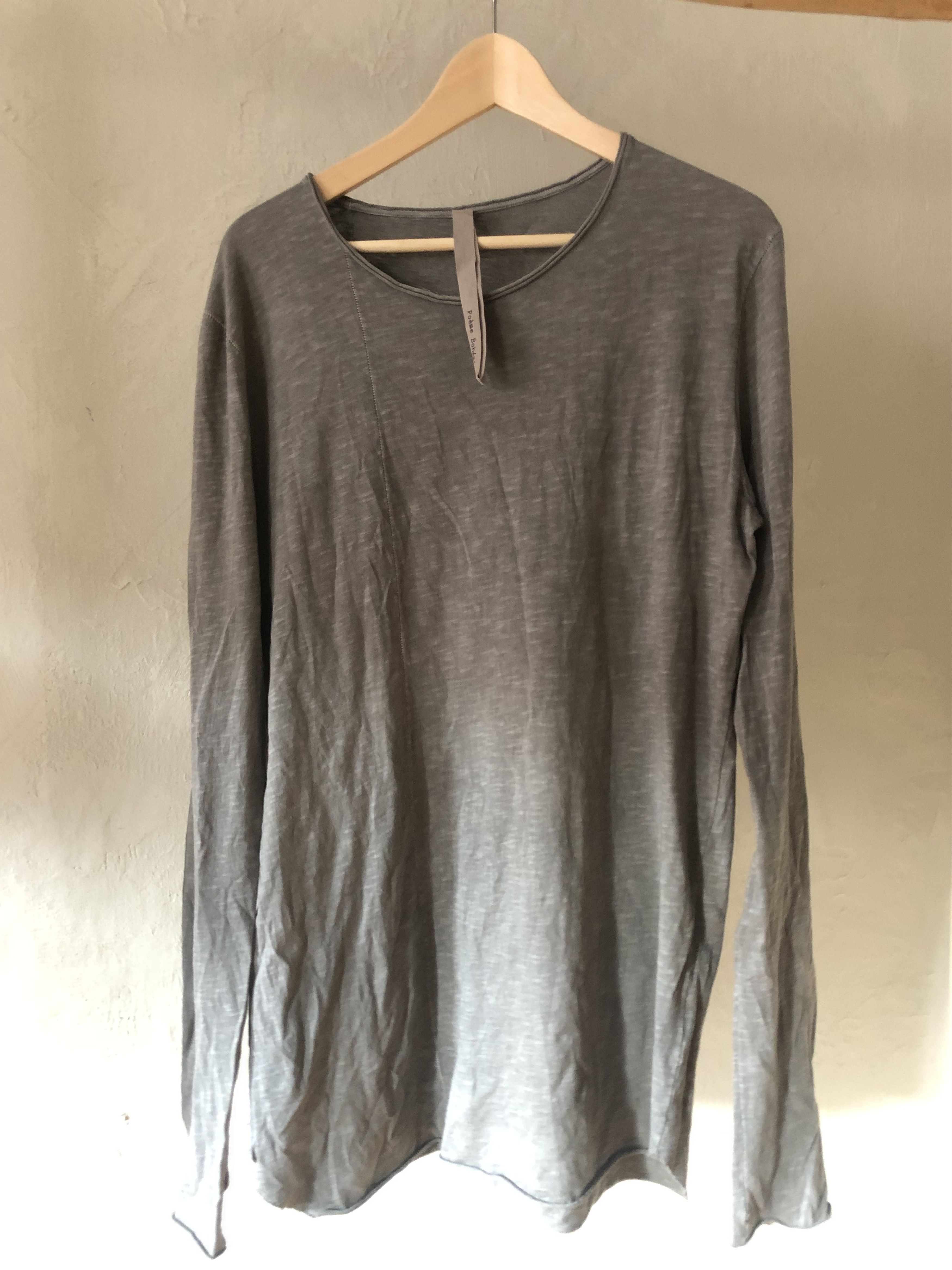 Poeme Bohemien cotton grey acid long sleeve t-shirt, M