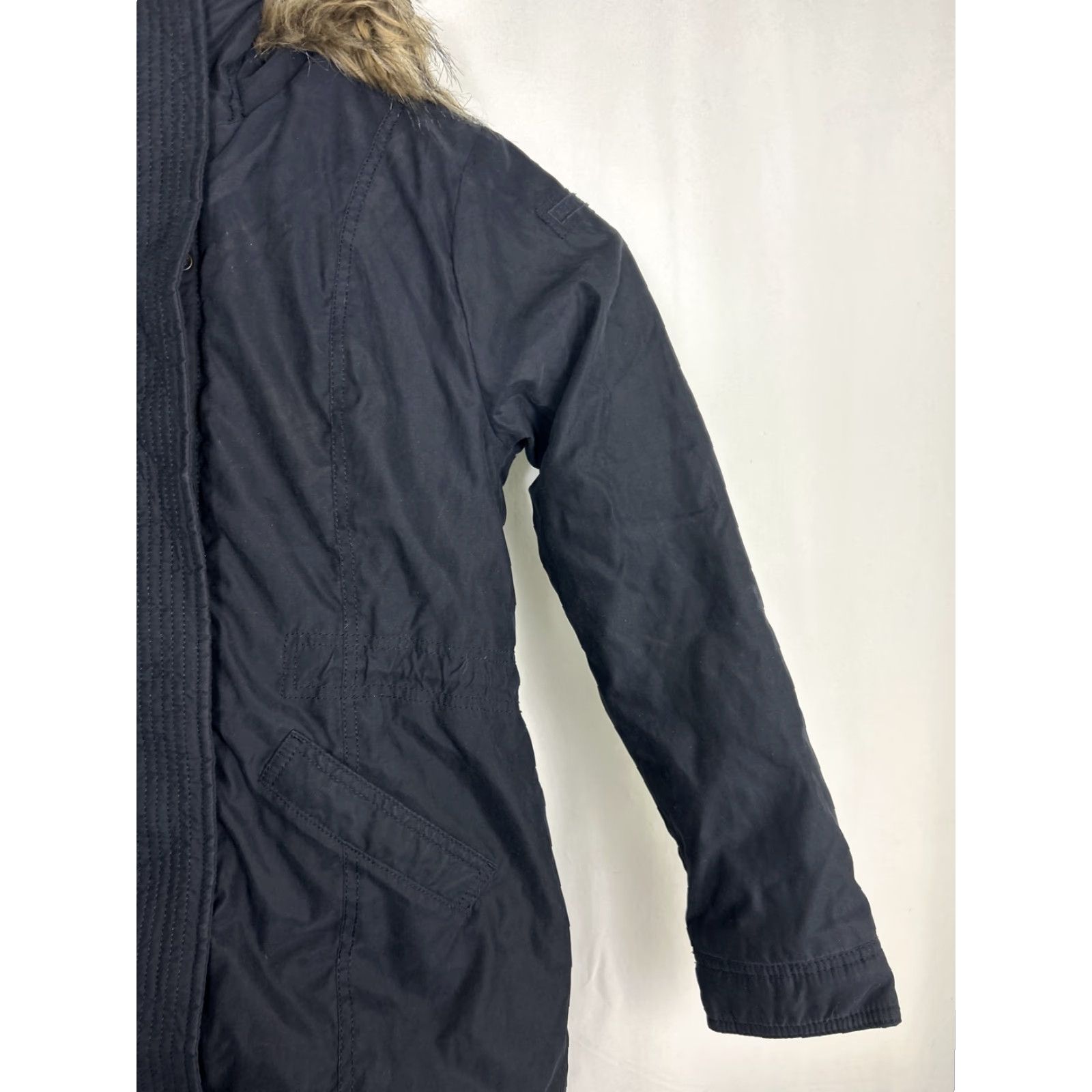 Abercrombie & Fitch Abercrombie & Fitch Parka Jacket XS Black Sherpa Lined Fur Trim Hood Army Outdoor Vintage No Size XS / US 0-2 / IT 36-38 - 4 Thumbnail