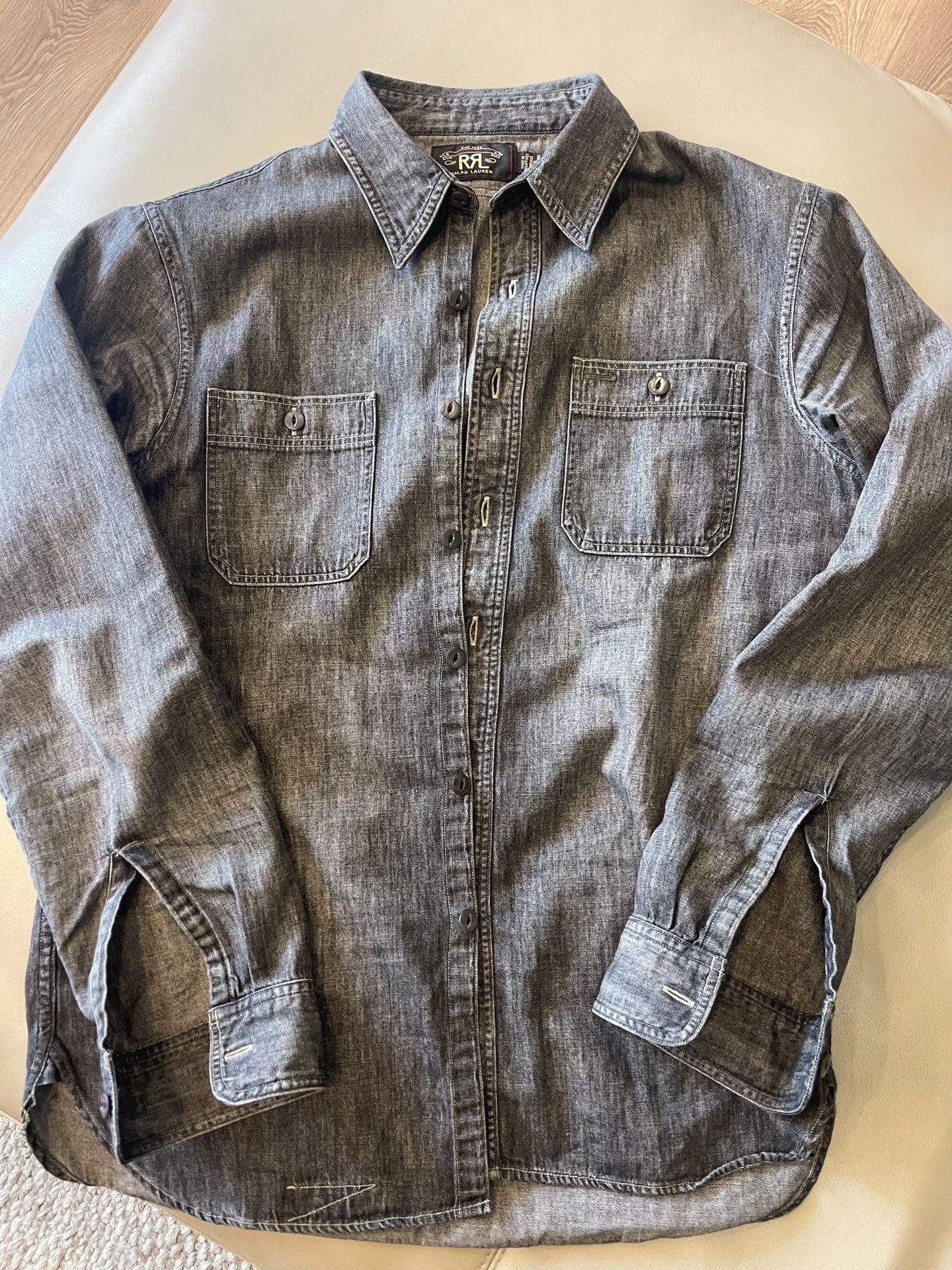 RRL Ralph Lauren RRL Chambray Denim Shirt Size US S / EU 44-46 / 1 - 1 Thumbnail