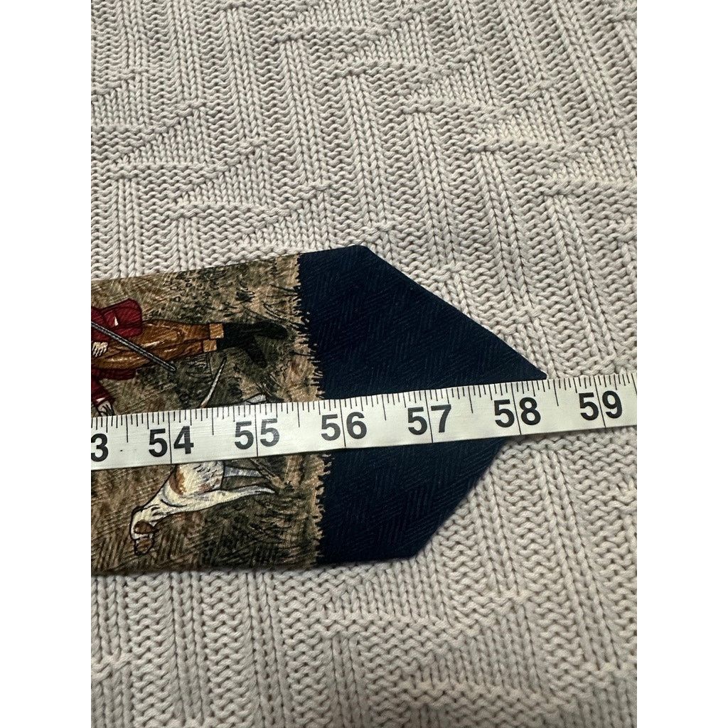 Vintage Vintage pheasant hunting motif silk tie Size ONE SIZE - 3 Thumbnail
