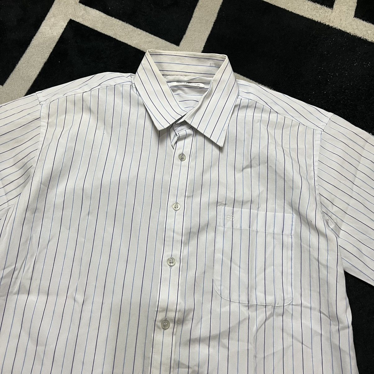 Balenciaga QUICK SALE🔥Balenciaga Striped Short-Sleeve Shirt Size US L / EU 52-54 / 3 - 2 Thumbnail