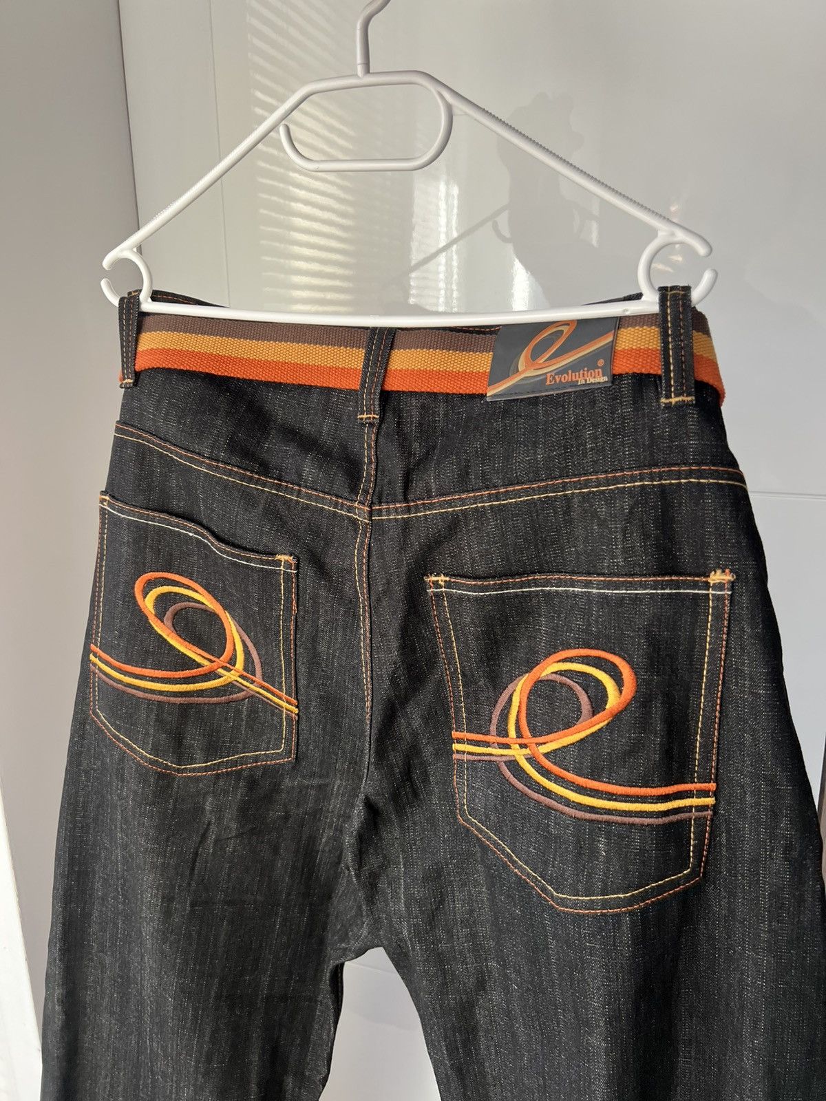 Other Evolution in Design Rap Y2k Men’s Embroidered Logo OG Jeans Size US 36 / EU 52 - 6 Thumbnail