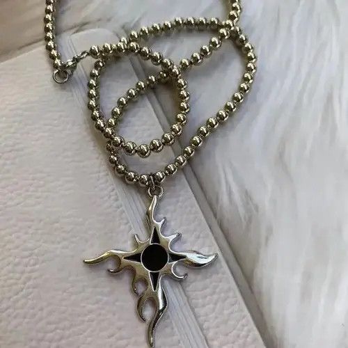 Jewelry Japanese Element Design Stainless Steel Necklace Size ONE SIZE - 6 Thumbnail
