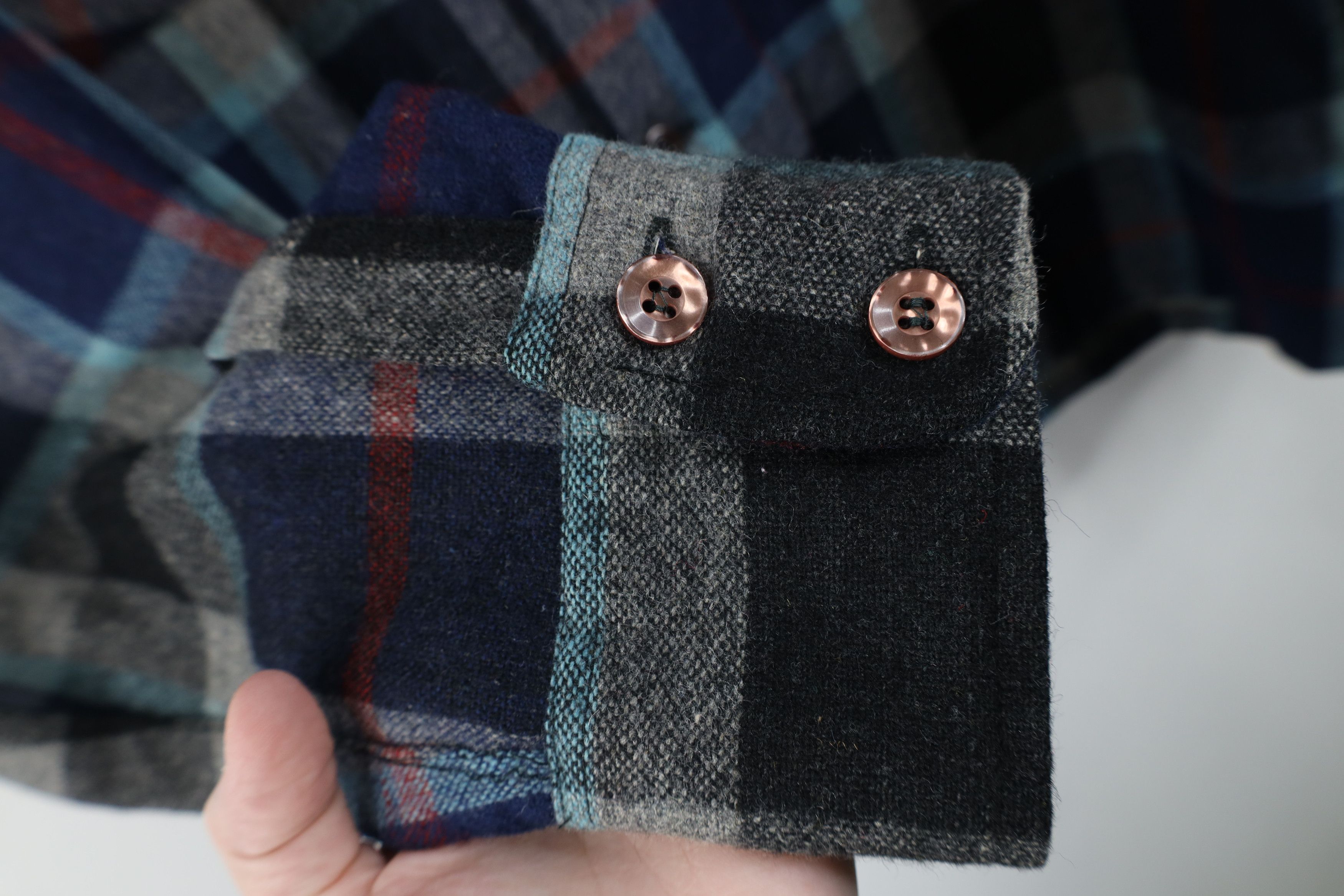 Vintage Vintage 60s 70s Streetwear Collar Board Button Shirt Plaid Size US L / EU 52-54 / 3 - 9 Thumbnail