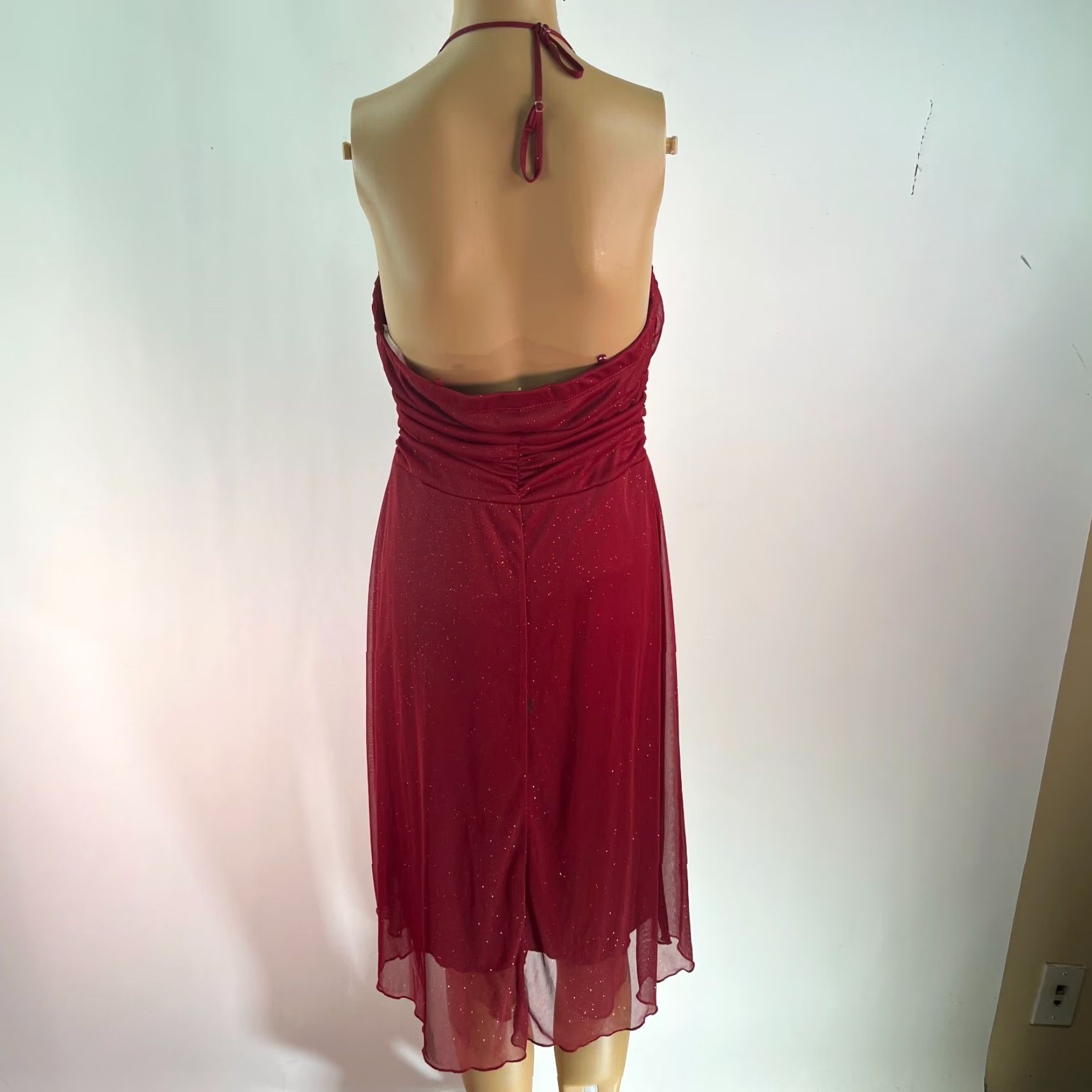 Vintage Speechless Womens Dress V-Neck Sleeveless Red Cocktail M Size M / US 6-8 / IT 42-44 - 2 Thumbnail