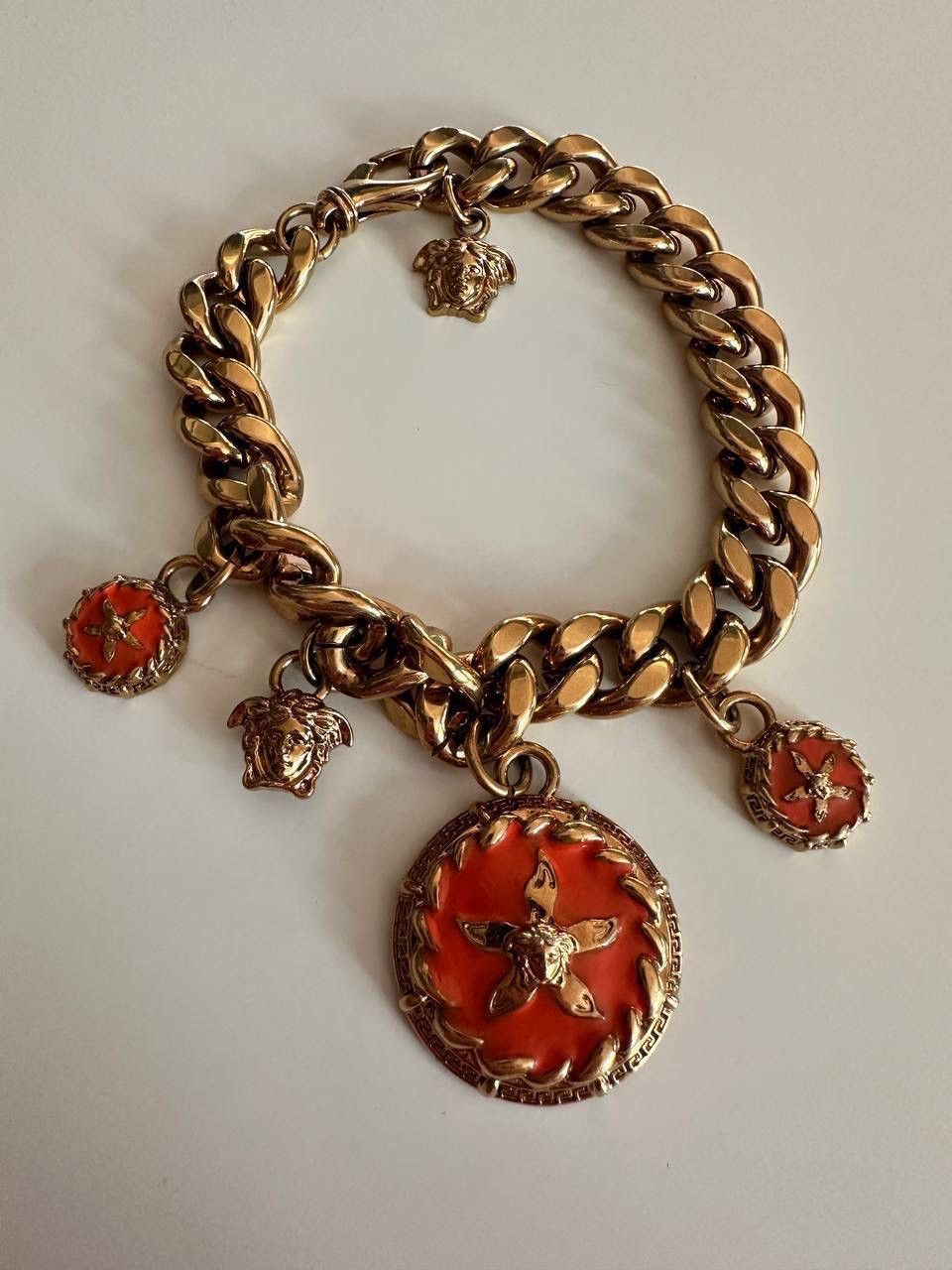 Versace Versace Bracelet Medusa Logo Orange Star Fish Gold Auth Size ONE SIZE - 1 Thumbnail