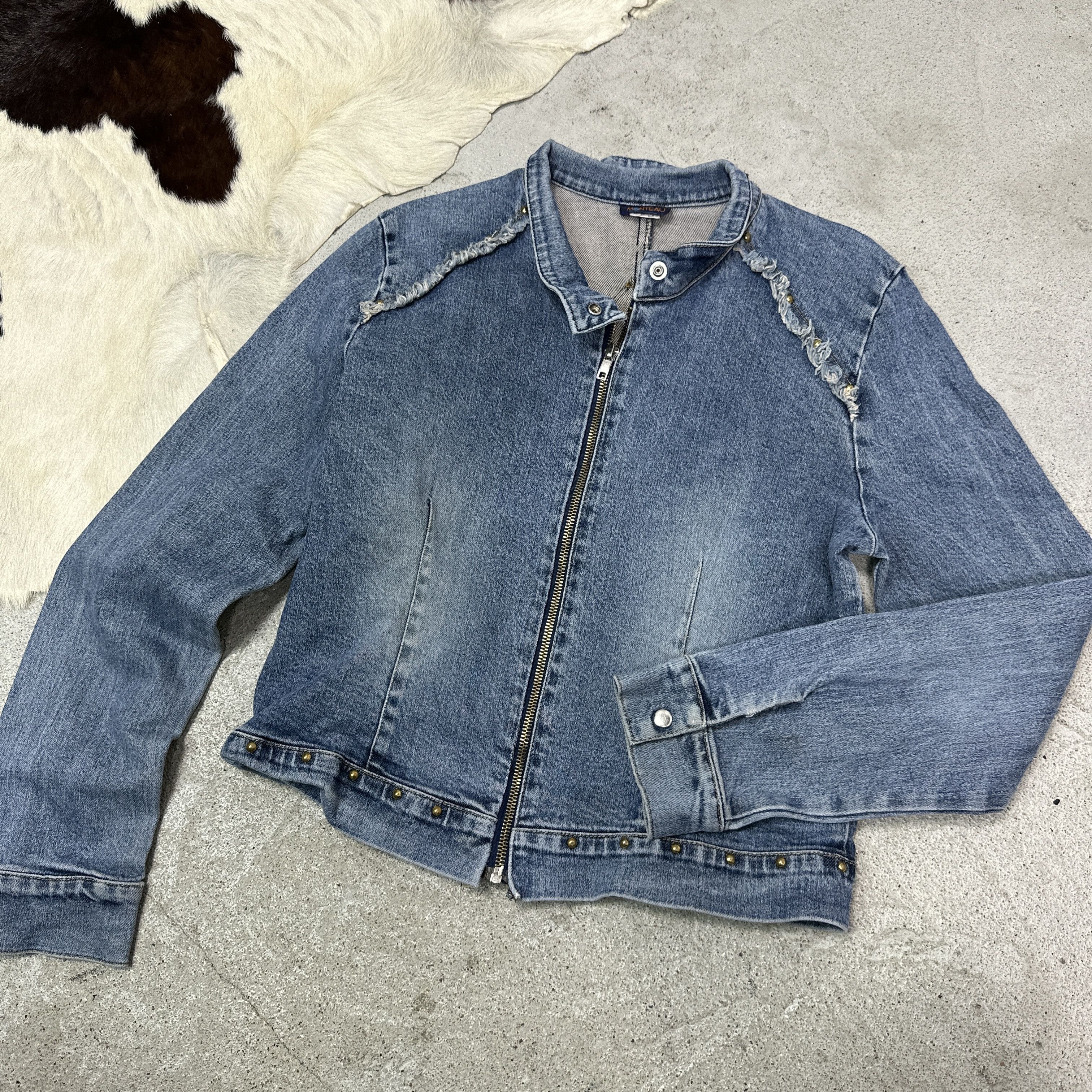 Vintage Vintage Denim Casual Fitted Star Studded Jeans Jacket 00s Size S / US 4 / IT 40 - 3 Thumbnail