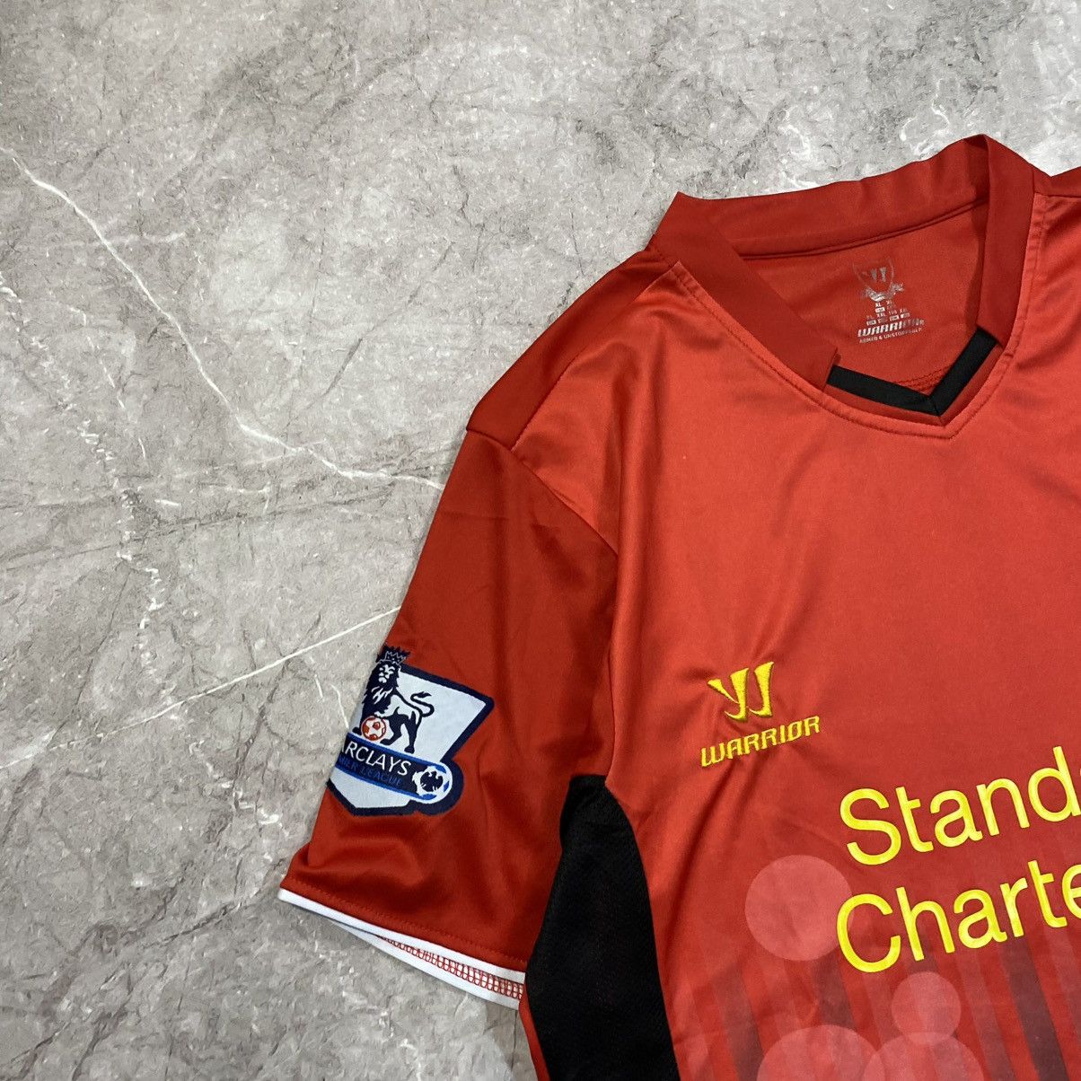 Warrior VINTAGE LIVERPOOL WARRIOR TEE SOCCER JERSEY BARCLAYS Size US XL / EU 56 / 4 - 5 Thumbnail