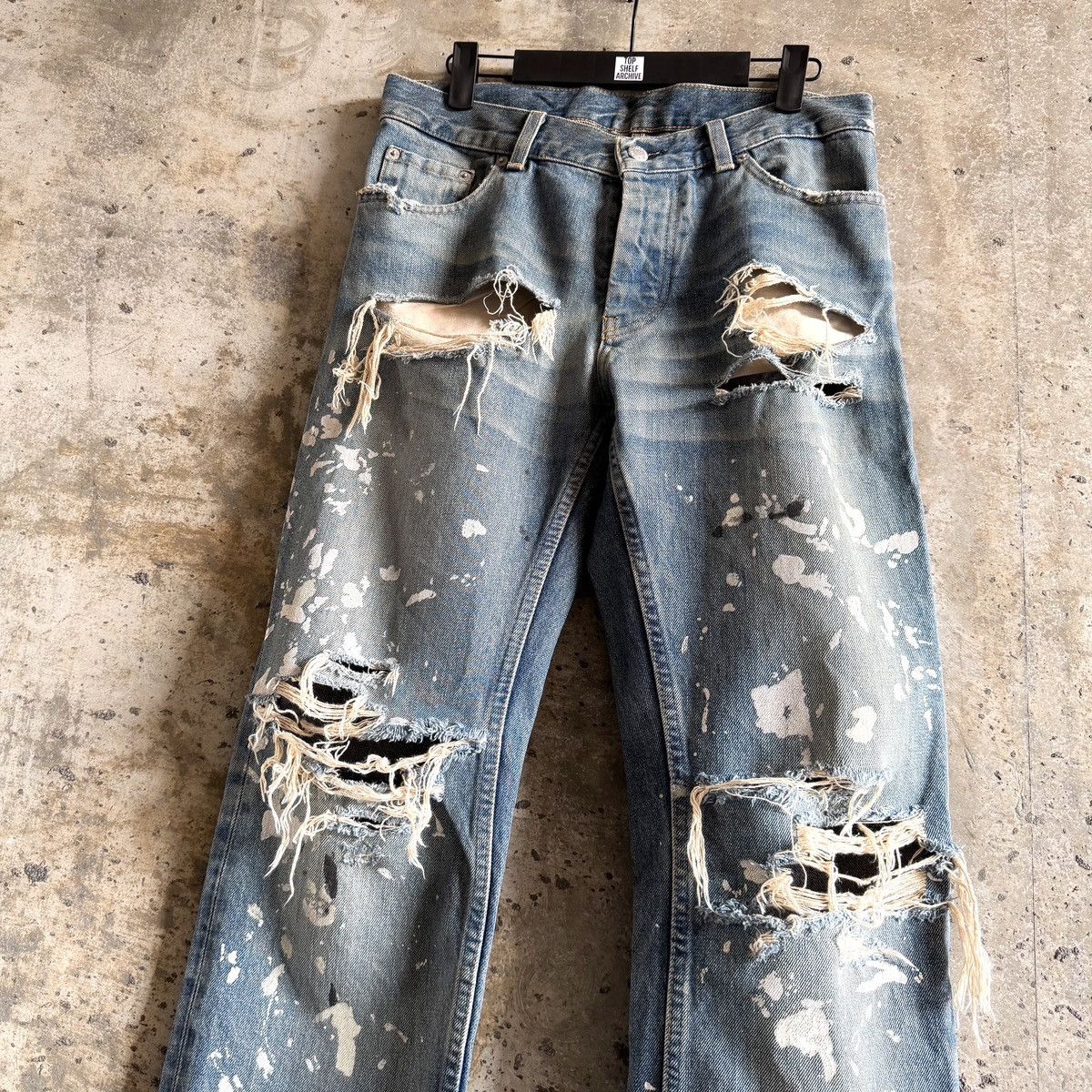 Helmut Lang Helmut Lang Distressed 1998 Painter Denim Size US 31 - 1 Thumbnail