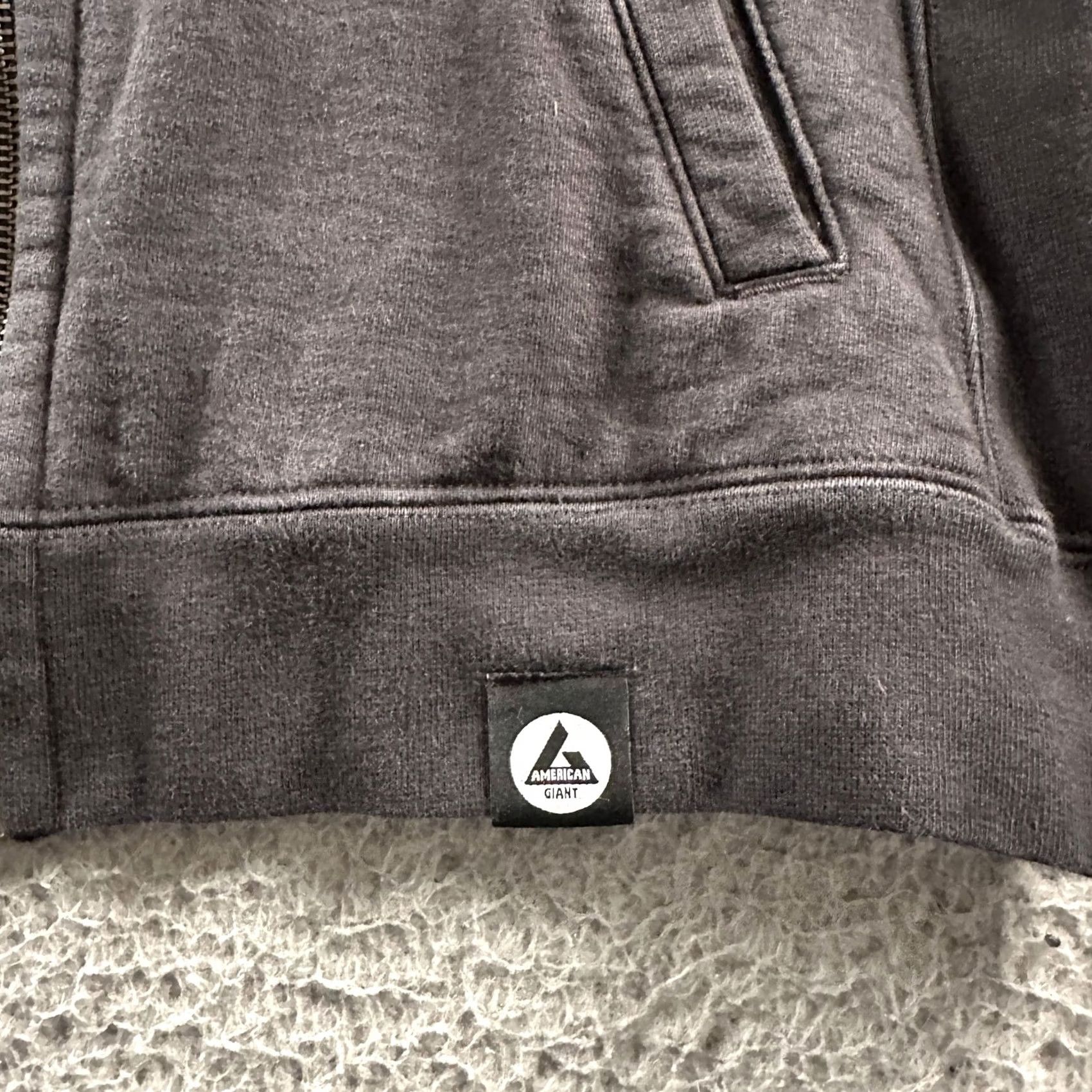 Vintage VINTAGE American Giant Jacket Womens M Black Full Zip Cotton Sweatshirt Heavyweight Size M / US 6-8 / IT 42-44 - 3 Thumbnail