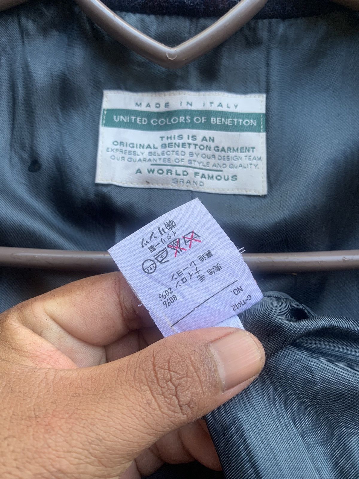 United Colors Of Benetton United Colors of Benettton Wool Winter Jacket Size US M / EU 48-50 / 2 - 11 Thumbnail