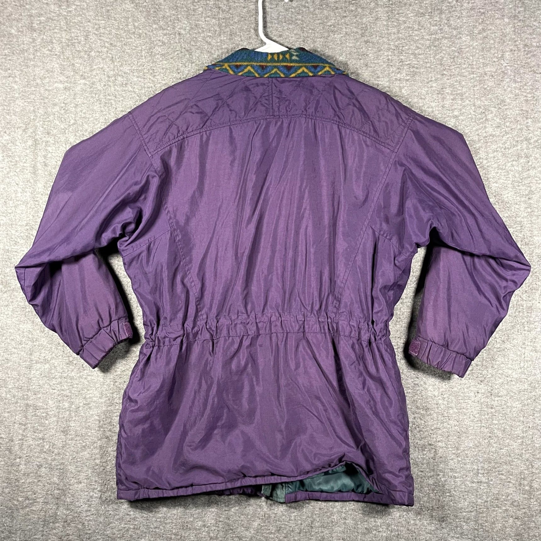 Vintage VINTAGE Columbia Jacket Womens XL Purple Hooded Nylon Parka 90s Fleece Lined Zip Size XL / US 12-14 / IT 48-50 - 5 Thumbnail