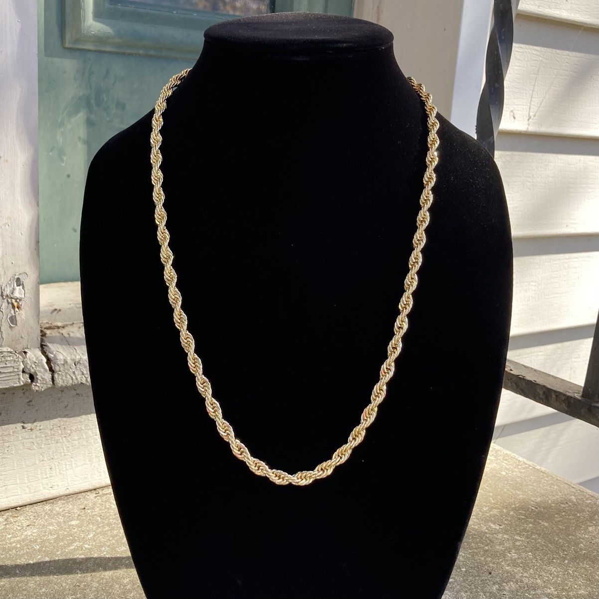 Jewelry Gold Chain Rope Chain Necklace 24in 6mm Size ONE SIZE - 4 Thumbnail