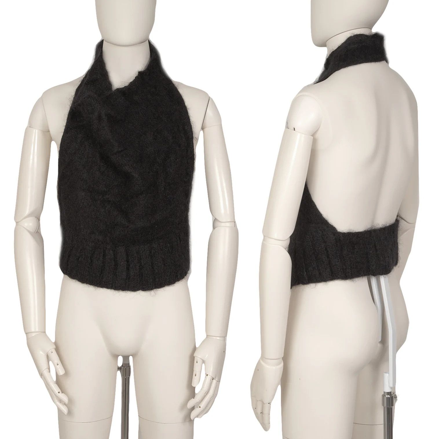 Jean Paul Gaultier Mohair Back Open Knit in Black Size 48 Size US M / EU 48-50 / 2 - 1 Thumbnail