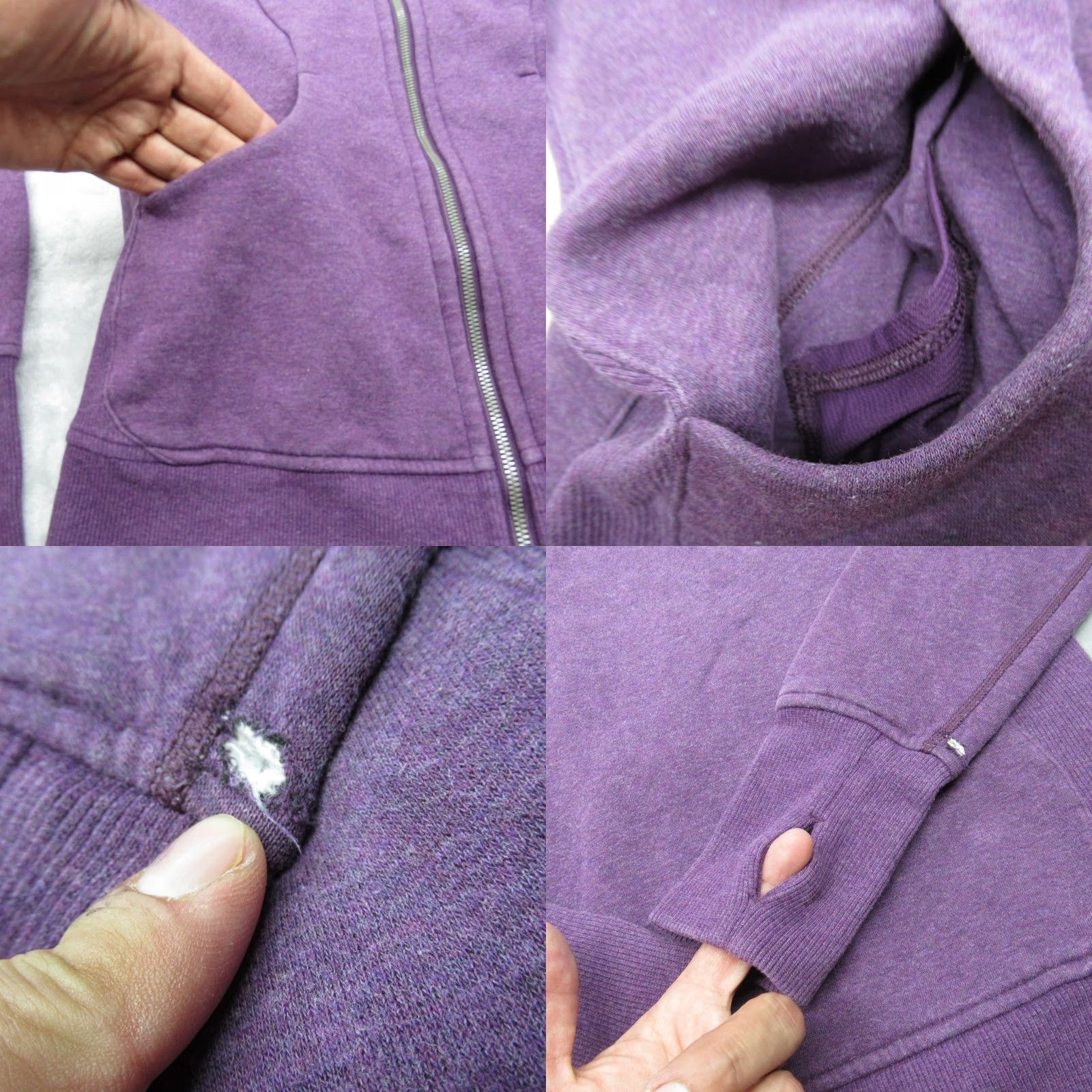 Lululemon Lululemon Athletica Scuba Hoodie Womens 6 Purple Fleece Full Zip Thumbholes Size M / US 6-8 / IT 42-44 - 8 Thumbnail