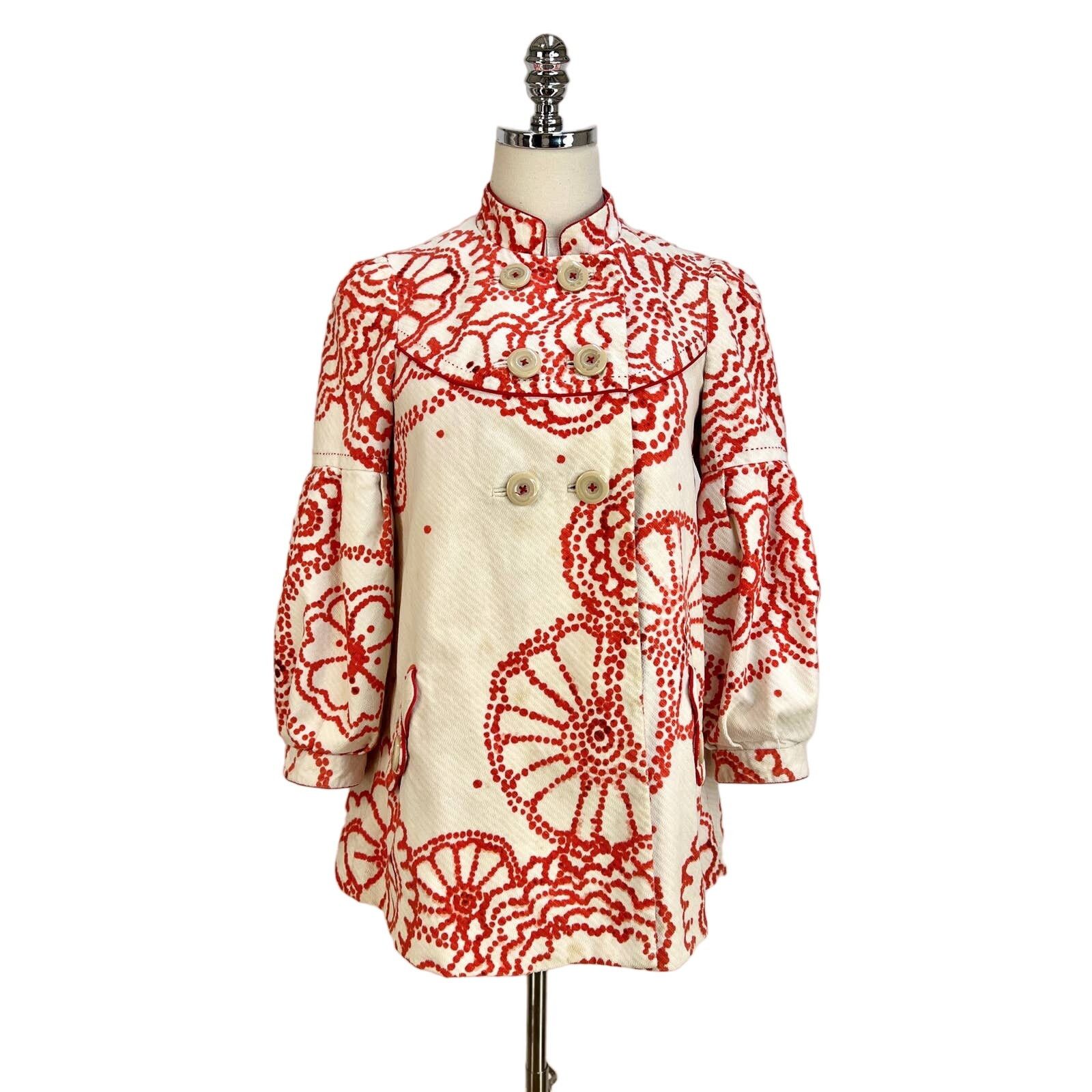Anthropologie Anthropologie Elevenses Floral Printed Corduroy Jacket Size XS / US 0-2 / IT 36-38 - 1 Thumbnail