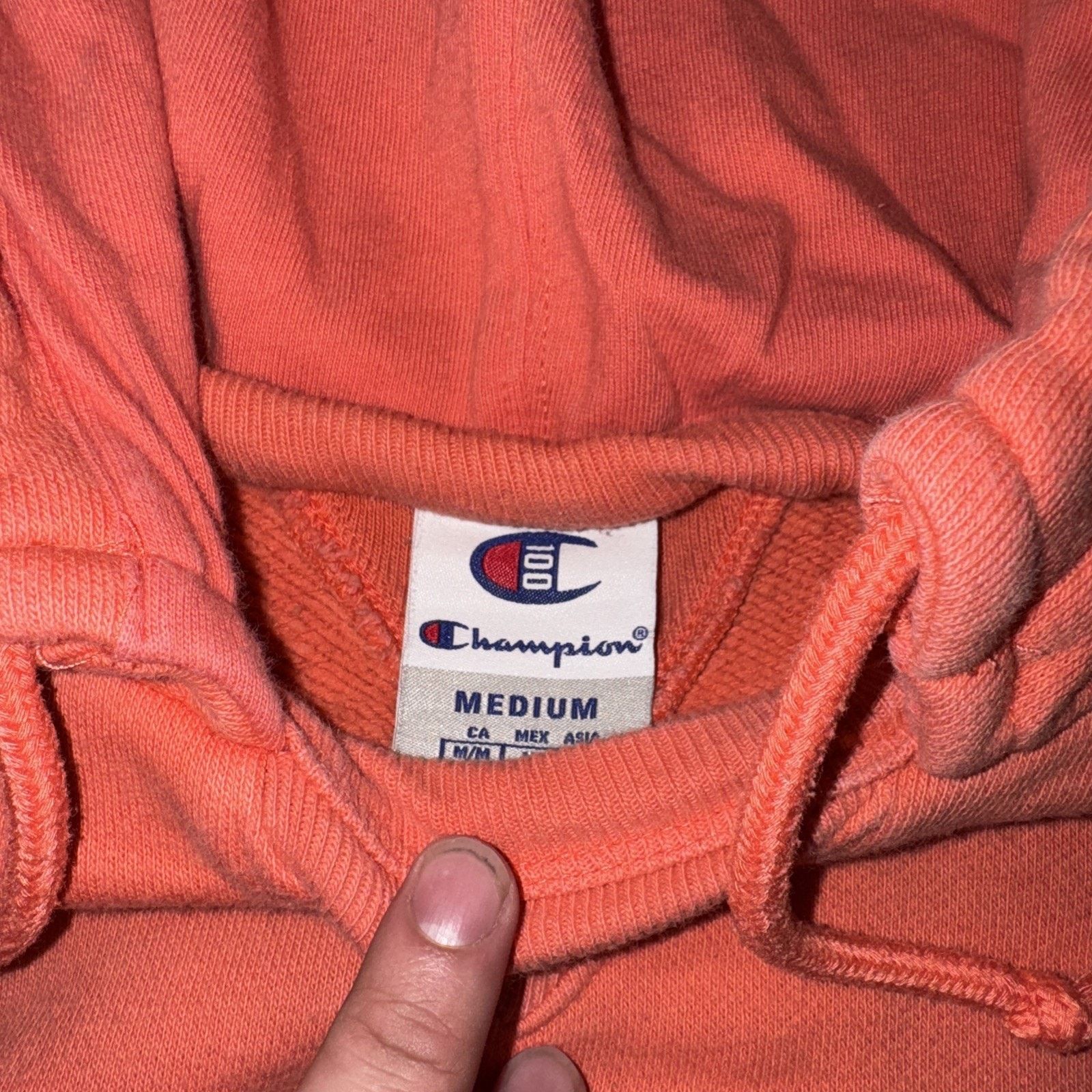 Champion × Vintage Vintage Champion Reverse Weave After Hoodie Peach M 21x25 Size US M / EU 48-50 / 2 - 5 Thumbnail