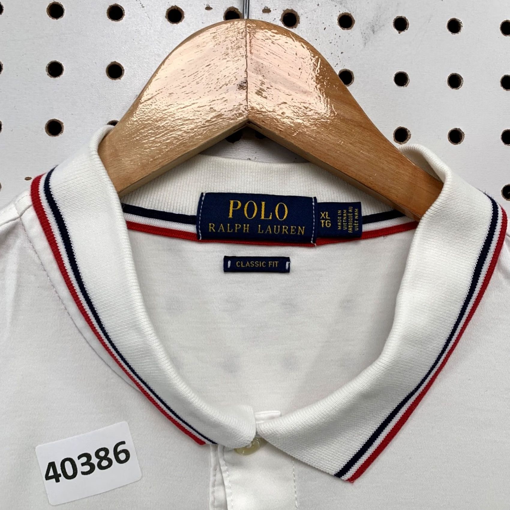 Polo Ralph Lauren Polo Ralph Lauren Collar Shirt Mens XL White Preppy Casual Pony Size US XL / EU 56 / 4 - 2 Thumbnail