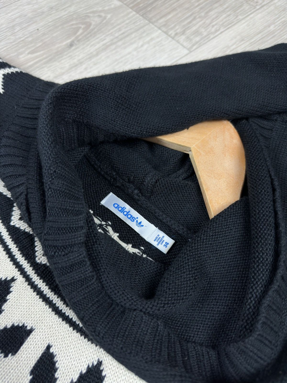 Adidas ADIDAS Jumper Dress Hooded Fairisle Originals Sweater Size XXS / US 00 / IT 34 - 6 Thumbnail