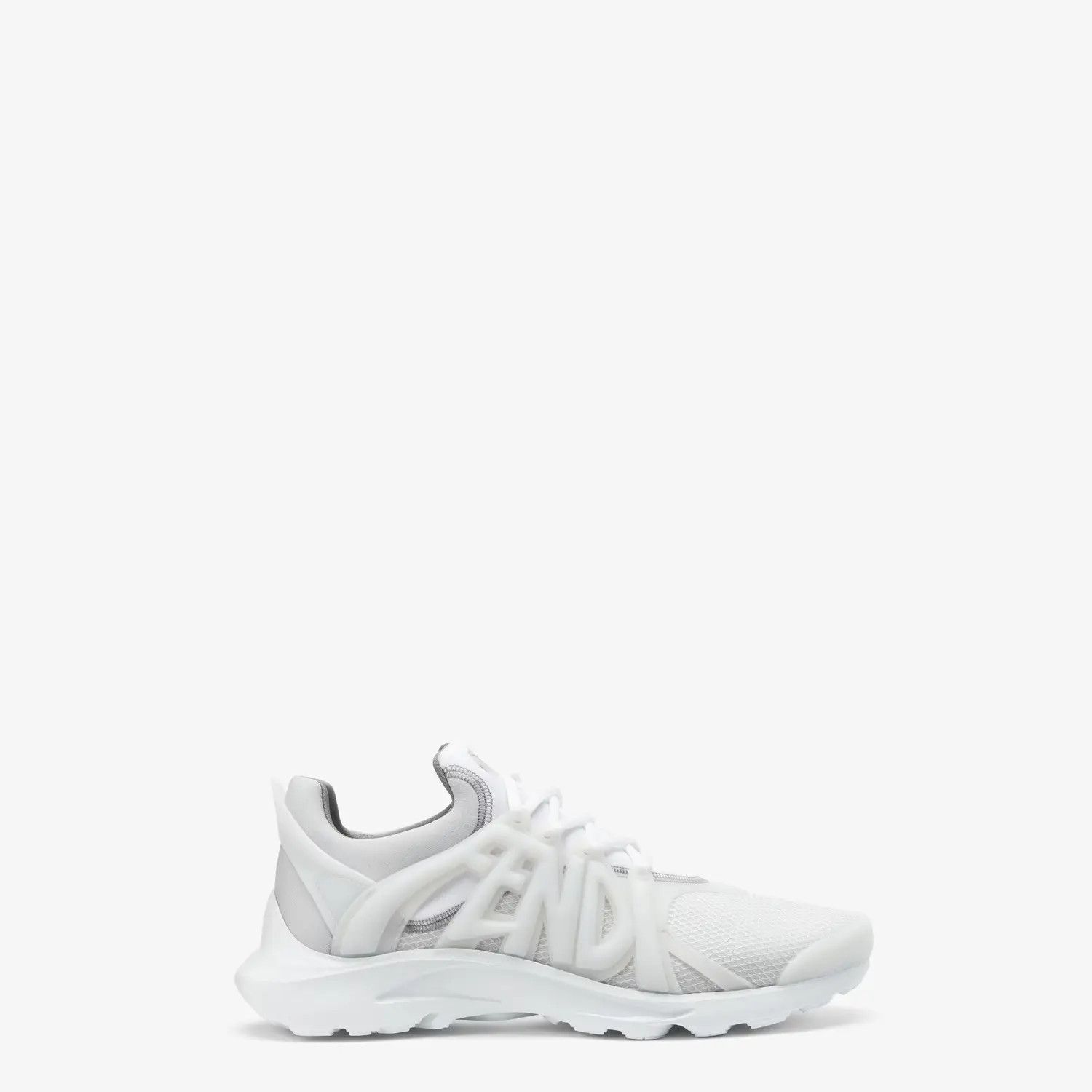 Fendi o1w1db10725 7E1667 Fendi Tag Low-Top Sneakers in White Size US 12 / EU 45 - 1 Thumbnail