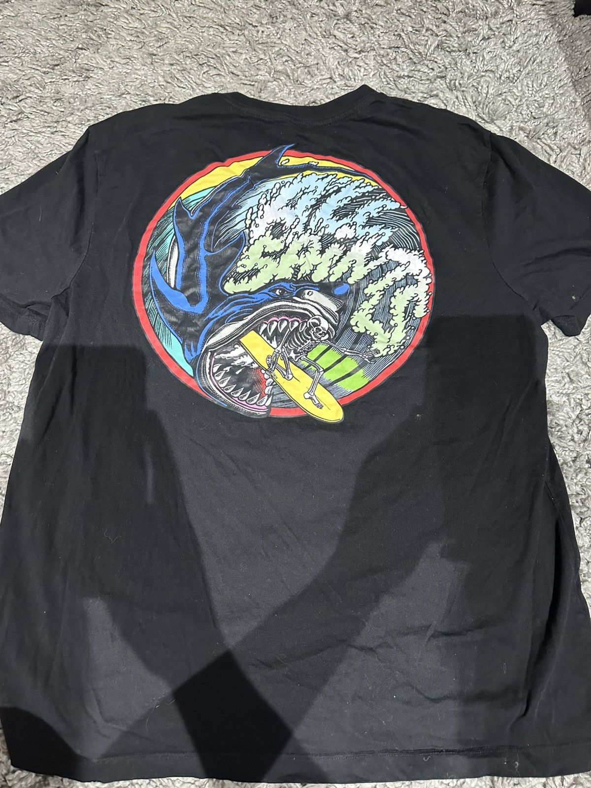 Allsaints × Vintage Allsaints Black Skeleton Shark Surfing Graphic Cotton Size US L / EU 52-54 / 3 - 1 Thumbnail